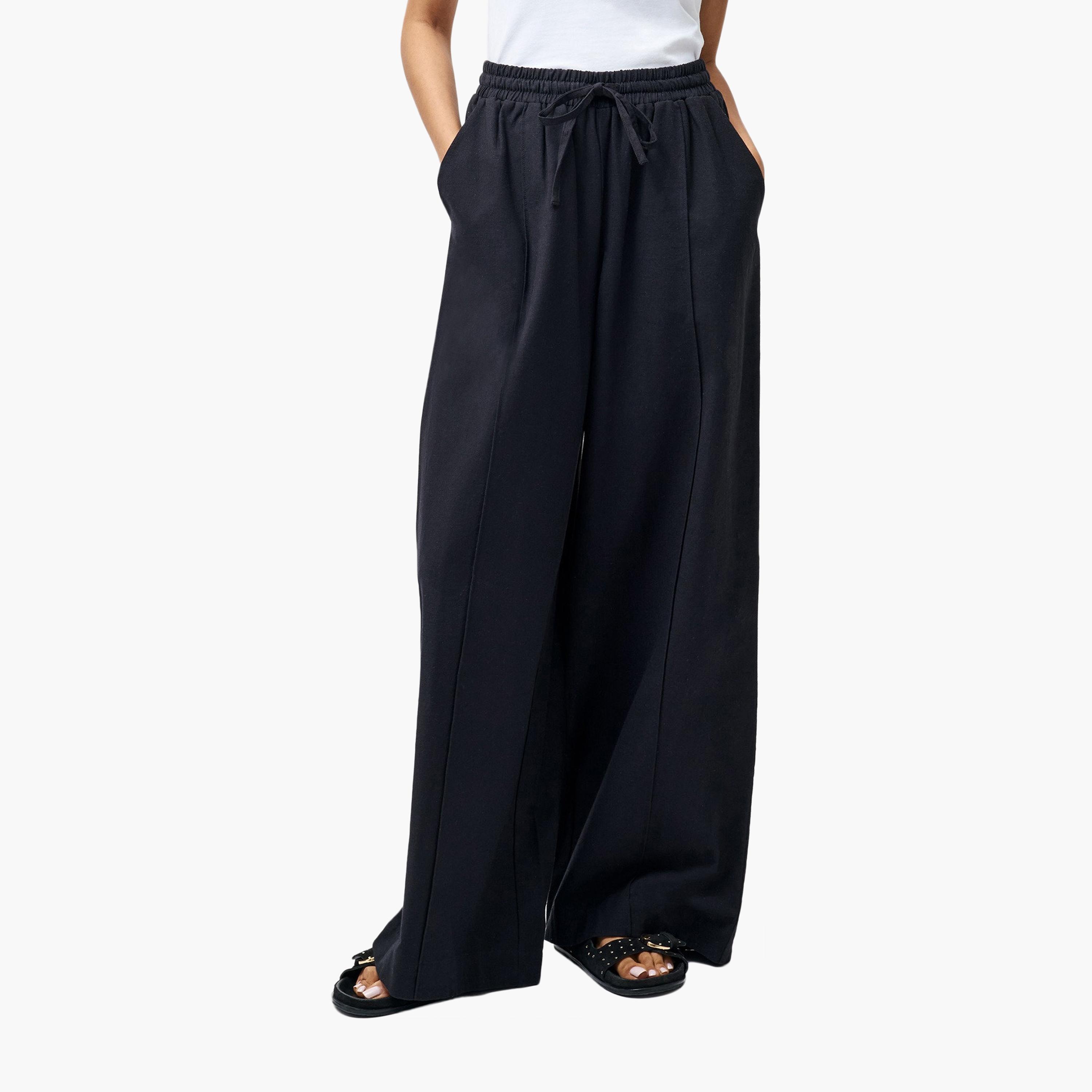 French Connection Cotton Blend Women's Trousers-women-clothing-bottoms-trousers-image-4