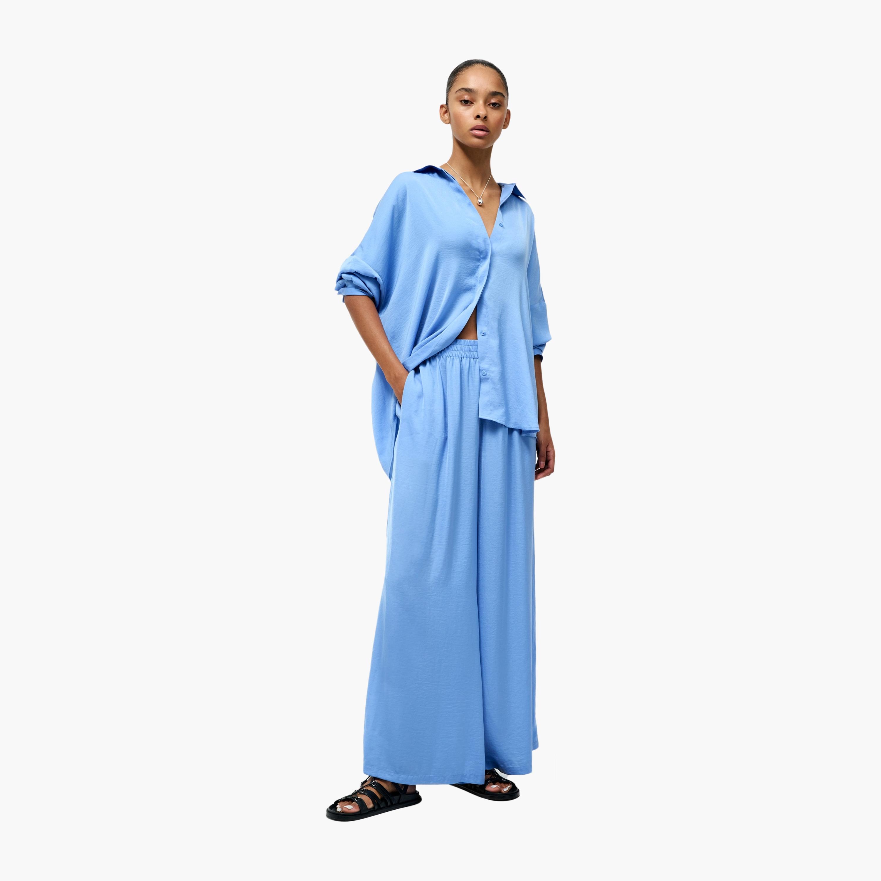 French Connection Blue Polyester Women's Trousers-women-clothing-bottoms-trousers-image-2