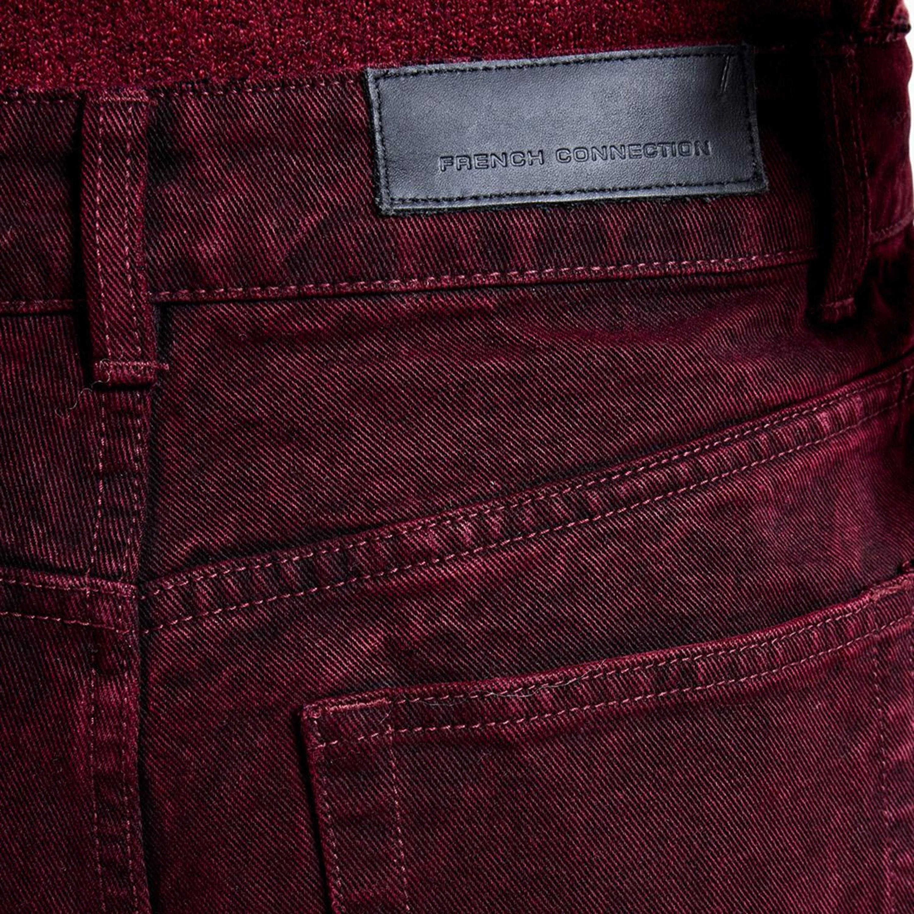 French Connection Red Cotton Zip Fly Women's Jeans-women-clothing-jeans-image-3