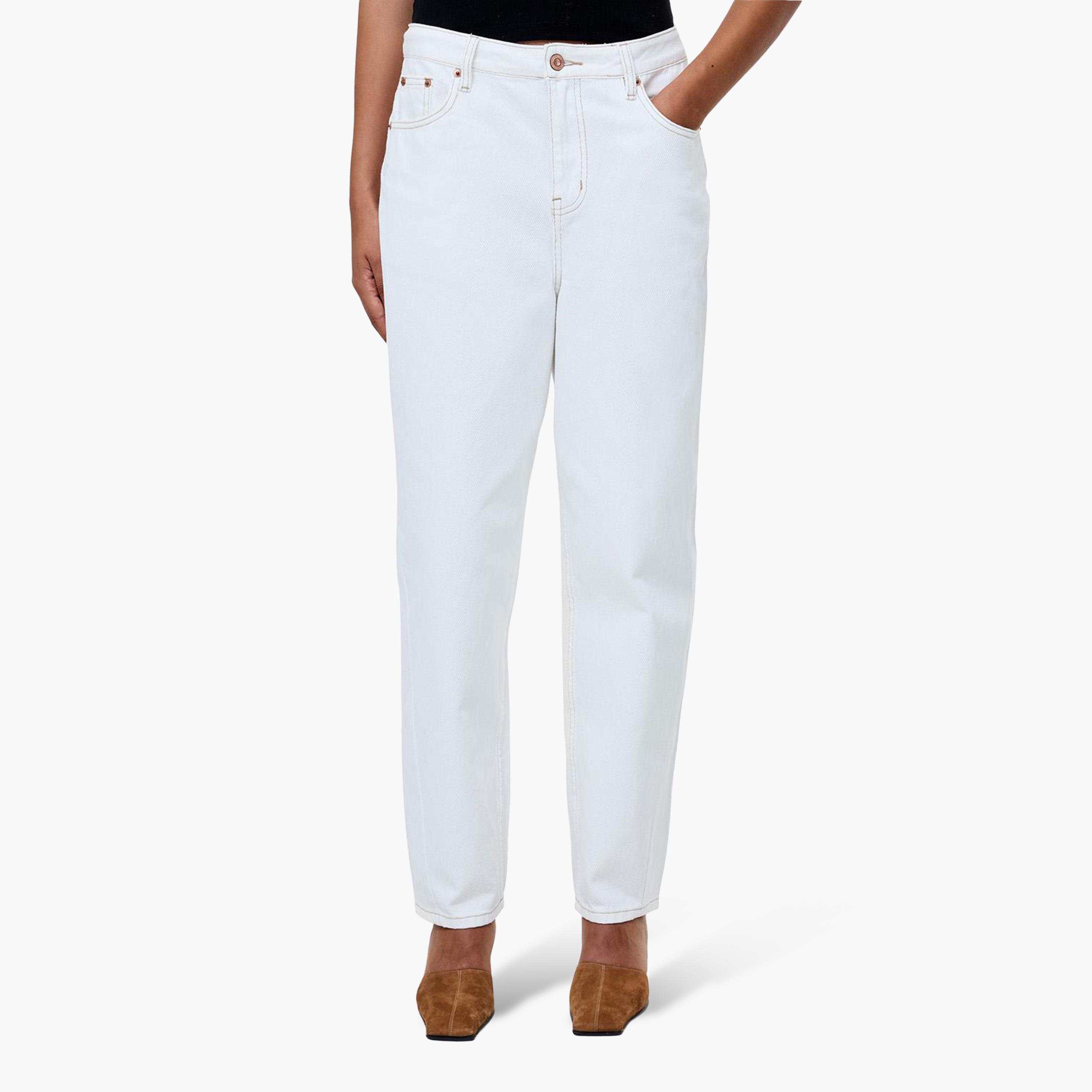 French Connection White Zip Fly Women's Jeans-women-clothing-jeans-image-1