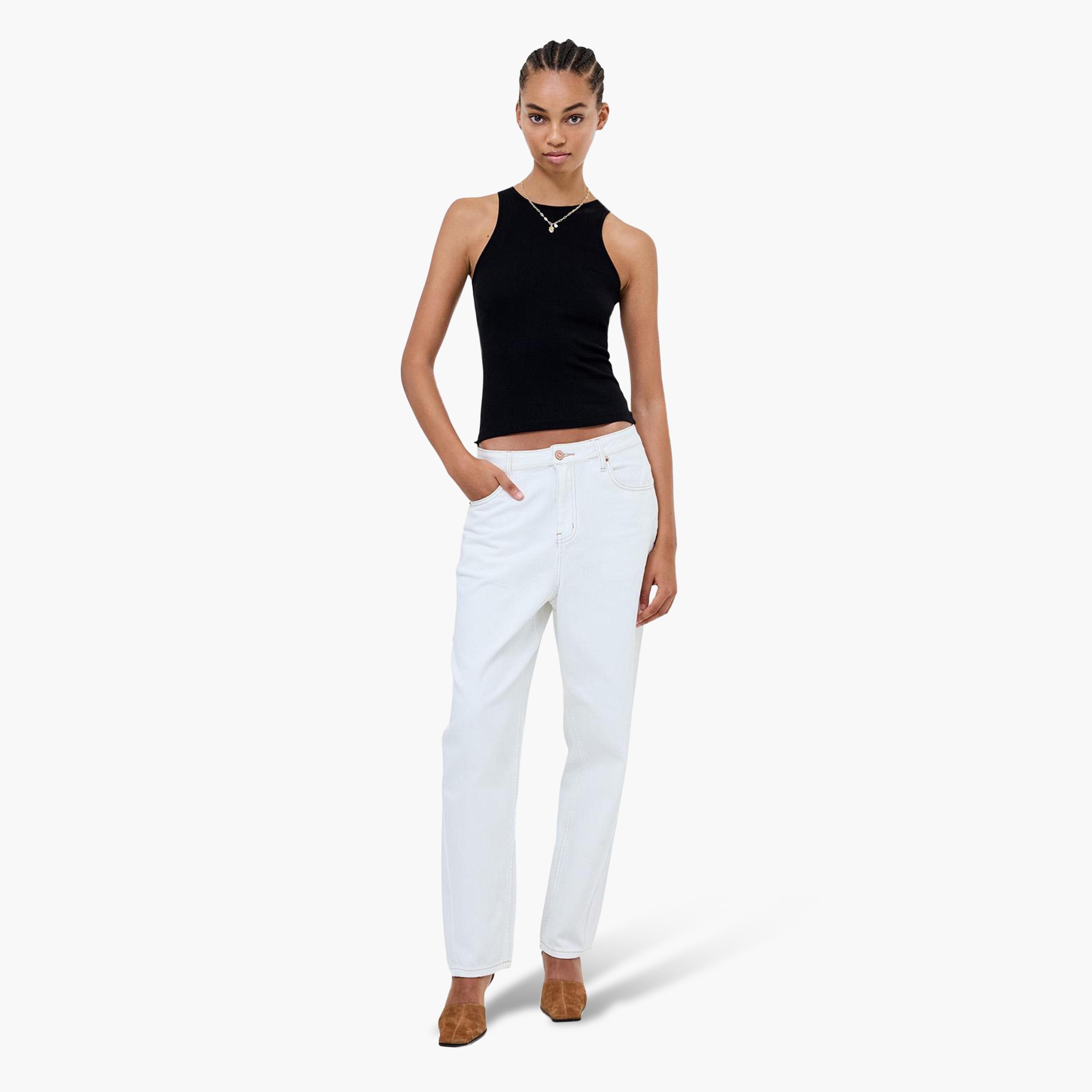 French Connection White Zip Fly Women's Jeans-women-clothing-jeans-image-2