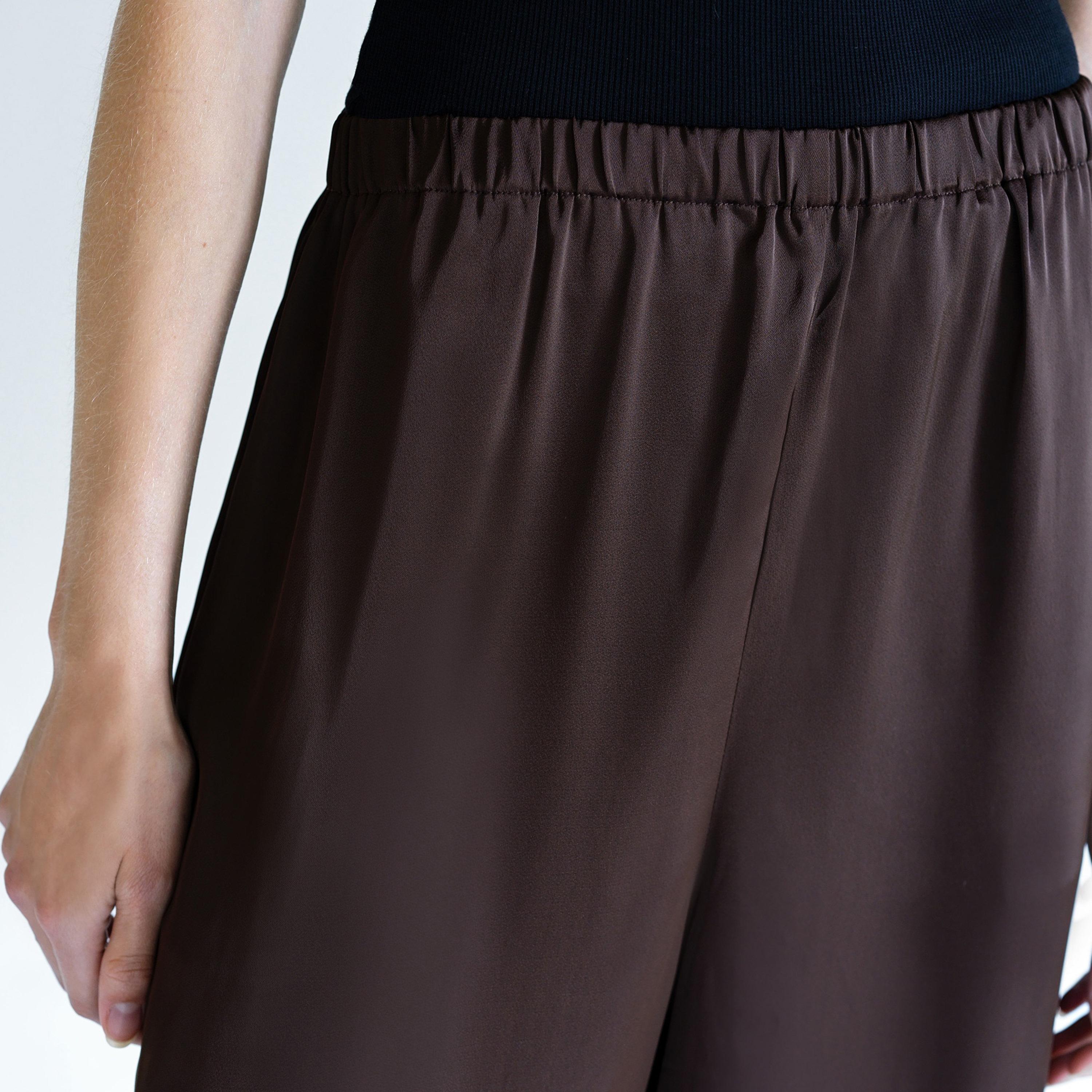 بنطال حريمي بقصة أرجل واسعة باللون البني من فرينش كونكشن-women-clothing-trousers-image-3