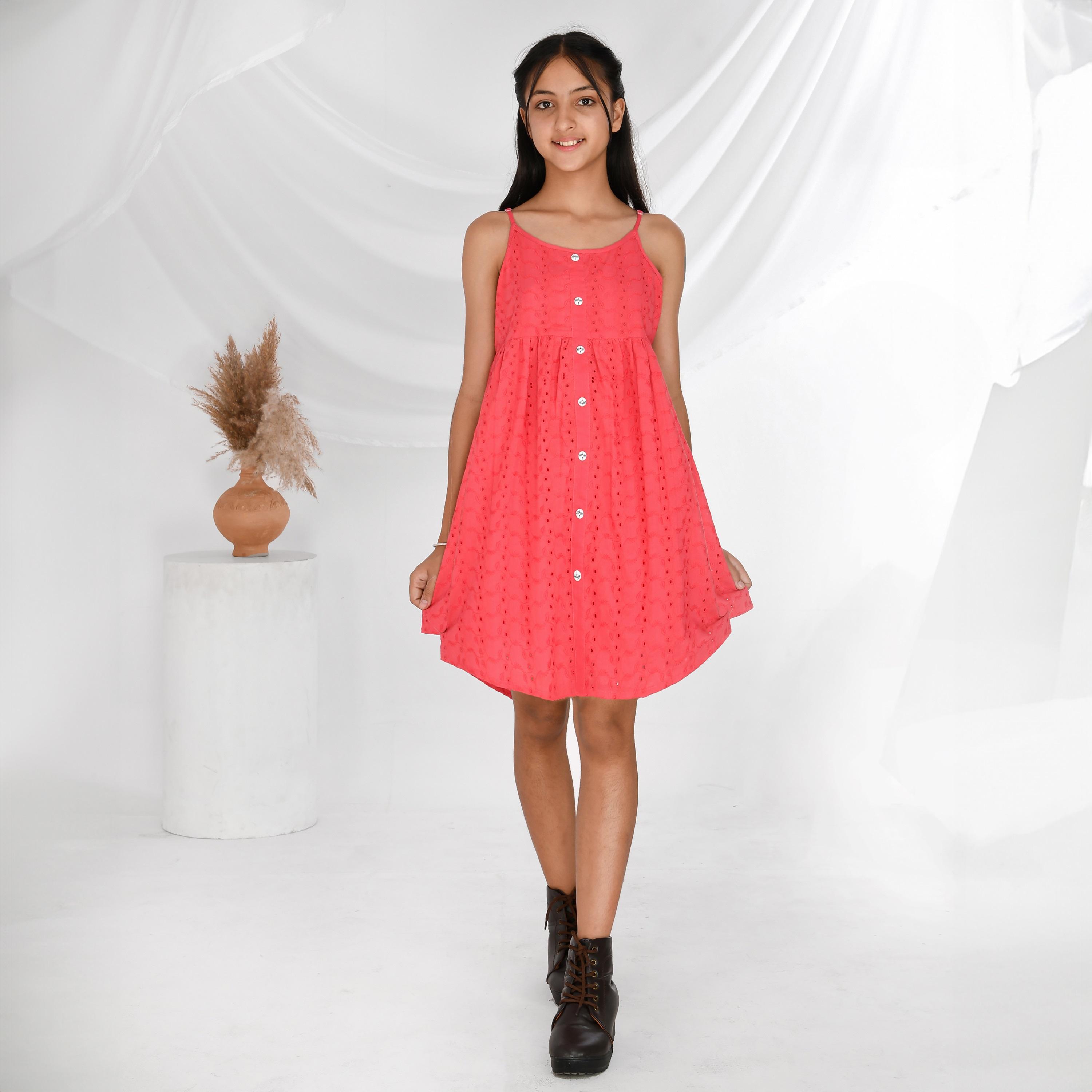  فستان بطول الركبة شيفلي السباغيتي  من بيبيكلو-girls-clothing-dressesandjumpsuits-image-1