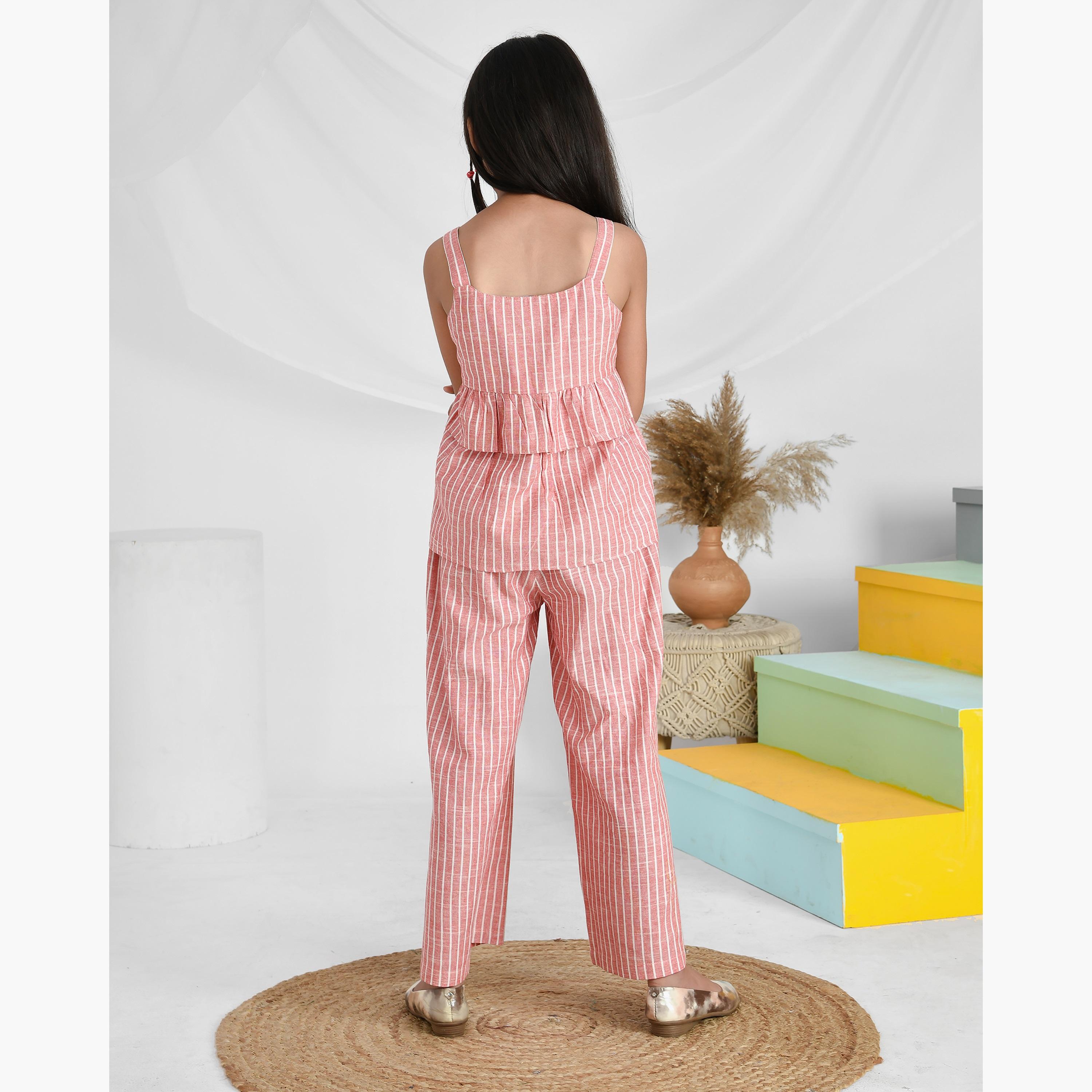 Babyqlo Striped Top and Palazzo Set-girls-clothing-setsandcoords-image-2