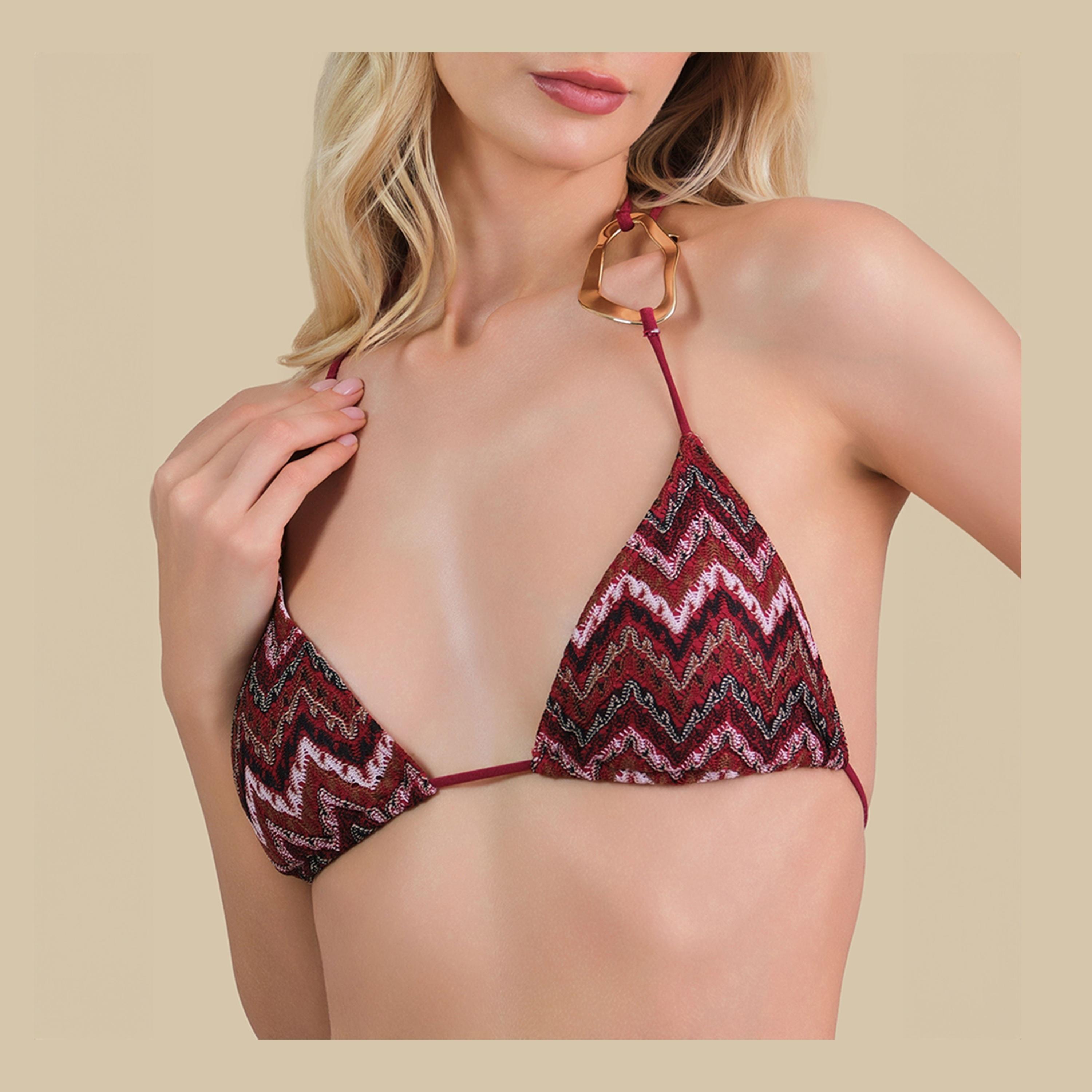 Isla & Evie Red Zig-Zag Print Women's Bikini Bra-women-clothing-swimandbeach-bikinis-image-2