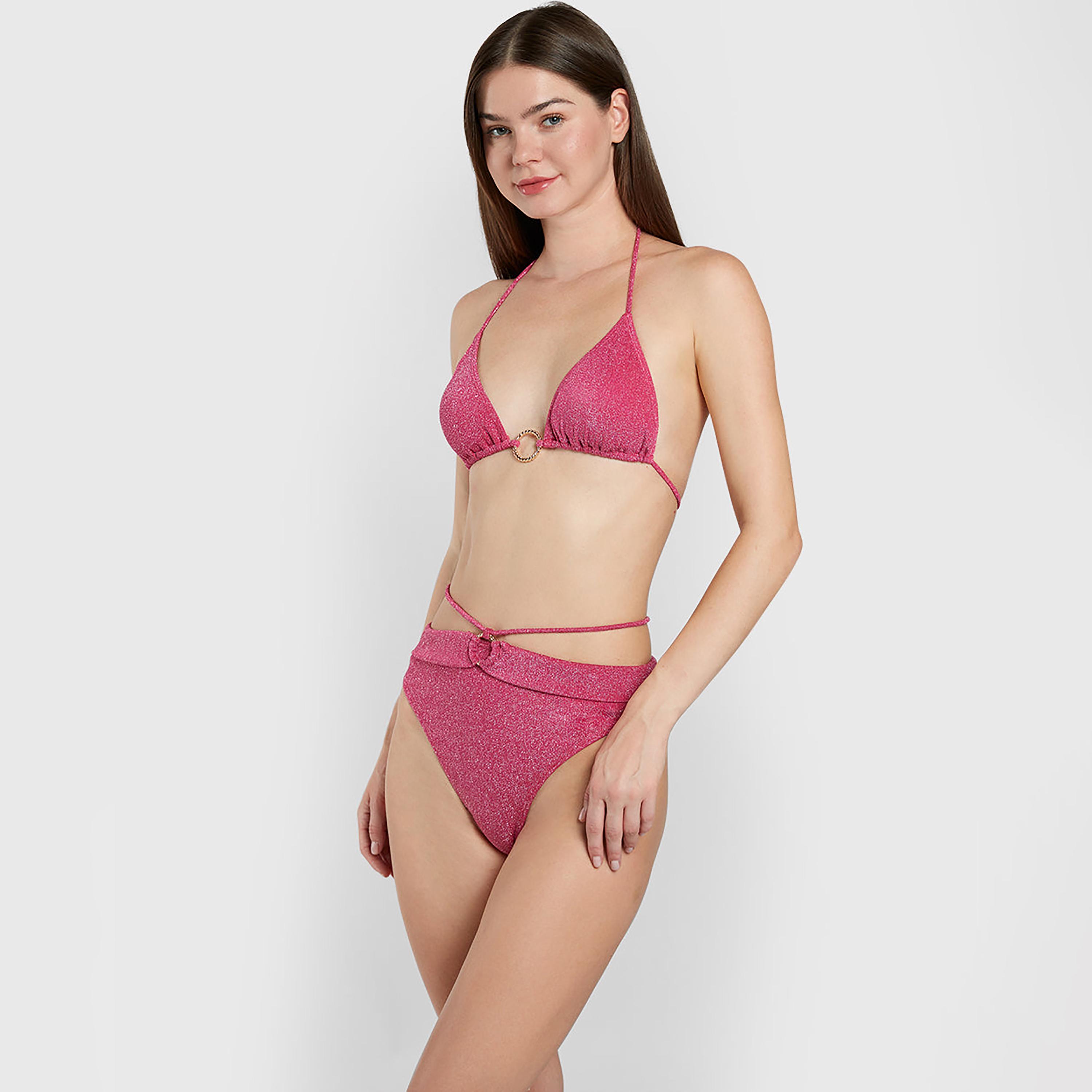حمالة صدر بيكيني نسائية بنسيج باللون الوردي وبرباط رقبة من إيسلا اند إيفي-women-clothing-swimandbeach-bikinis-image-3