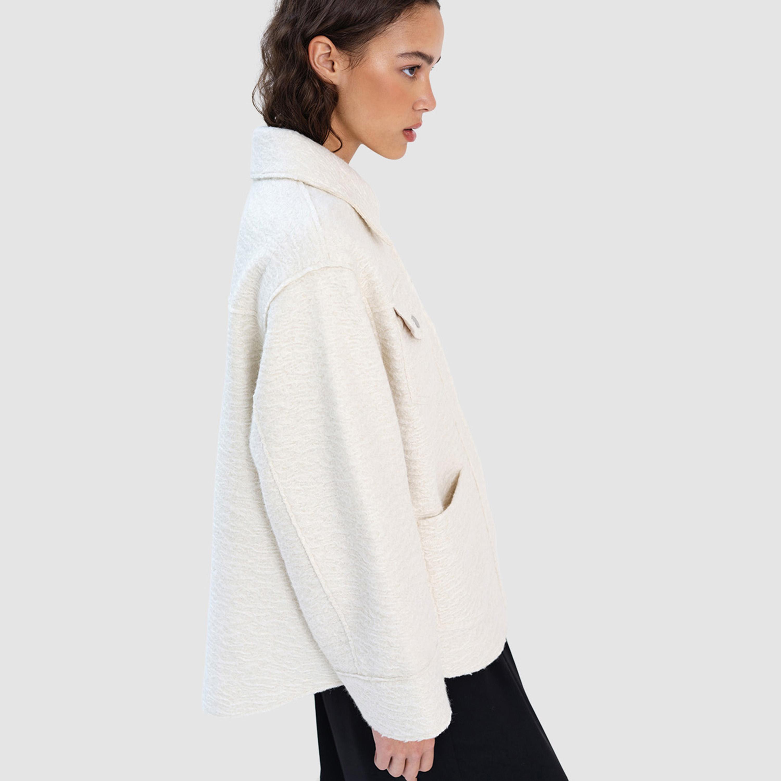 French Connection White Collared Women's Jacket-women-winterwear-coatsandjackets-jackets-image-4