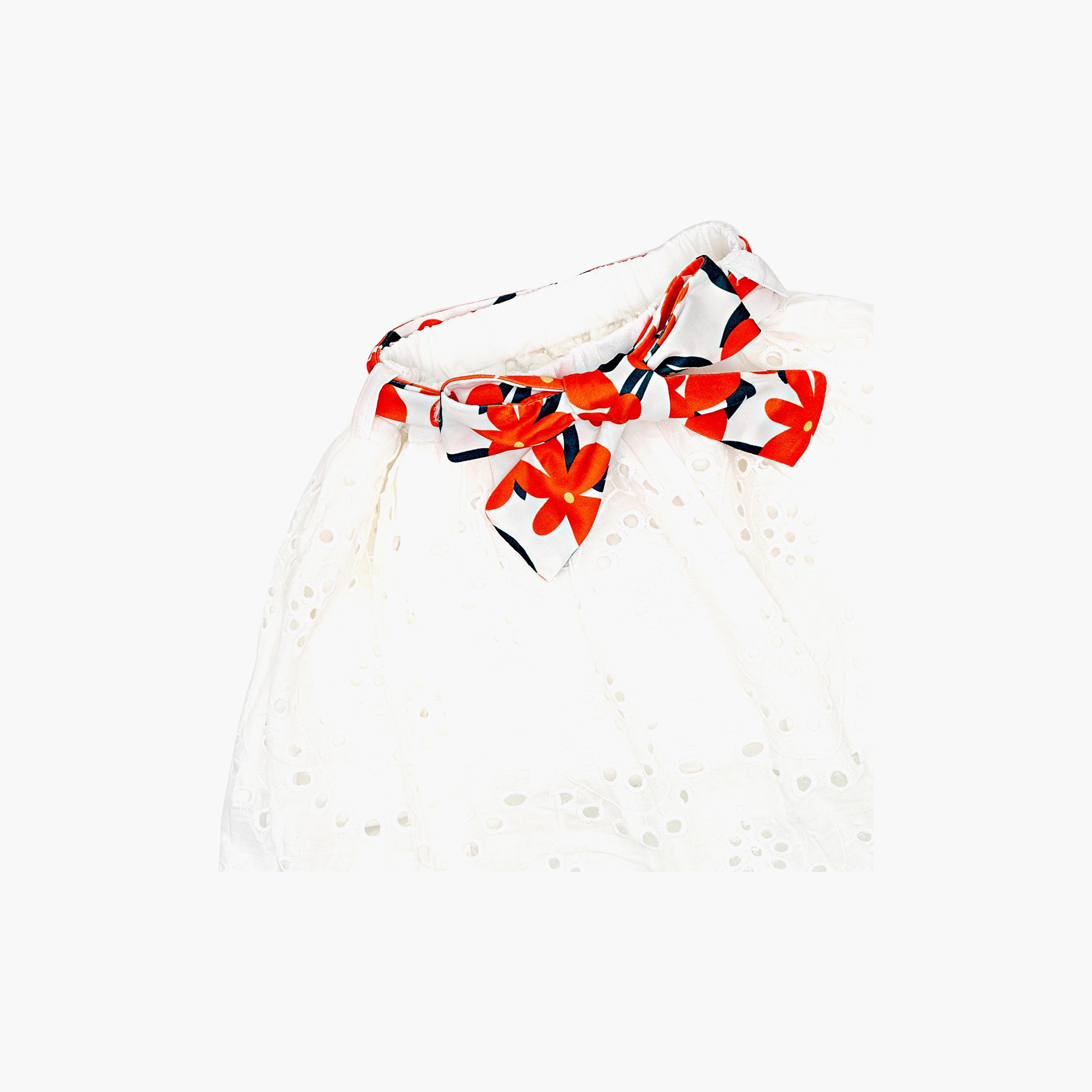 Babyqlo 2-Piece Floral Printed Sleeveless Crop Top, Skirt with Belt-baby-girls-clothing-setsandcoords-image-4