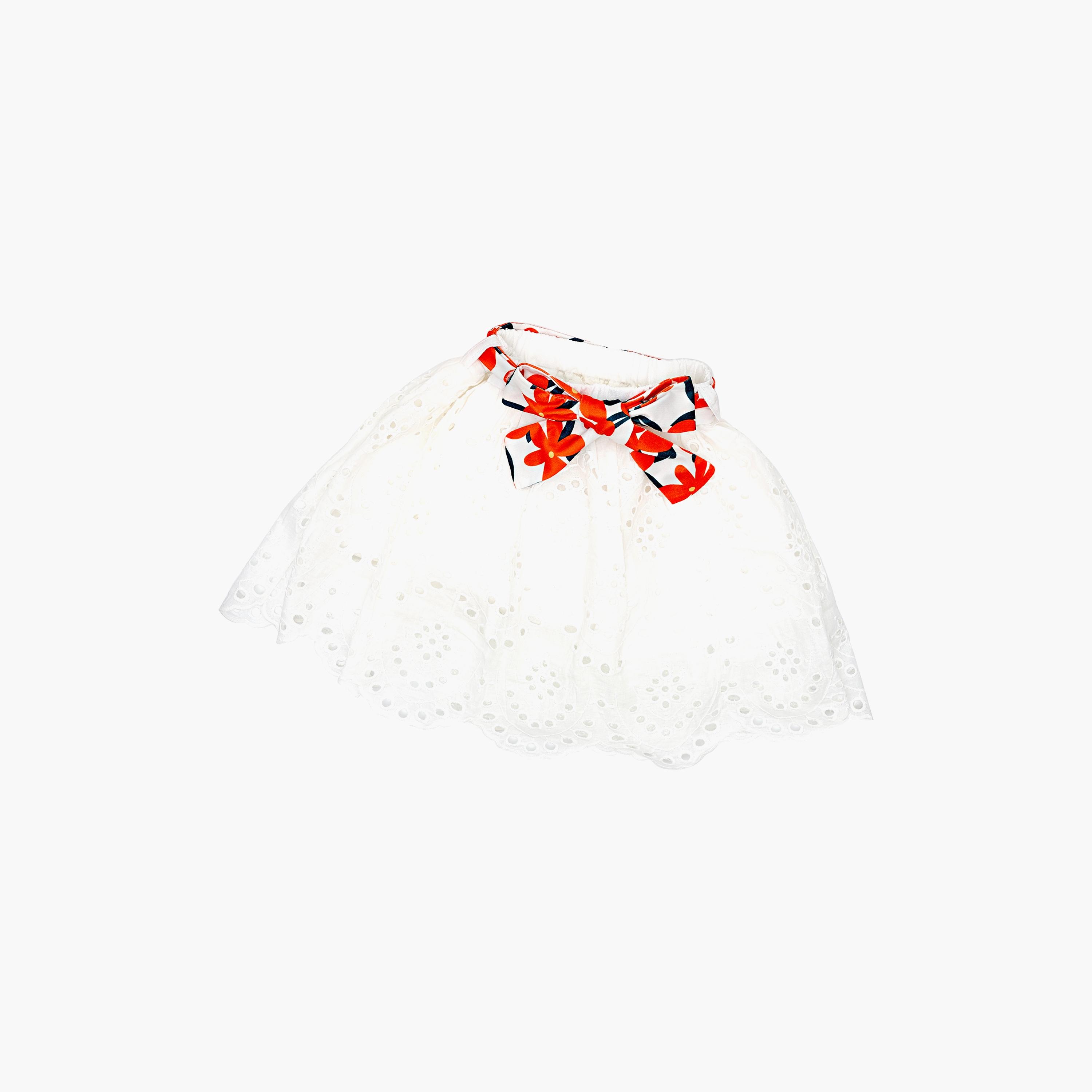 Babyqlo 2-Piece Floral Printed Sleeveless Crop Top, Skirt with Belt-baby-girls-clothing-setsandcoords-image-5