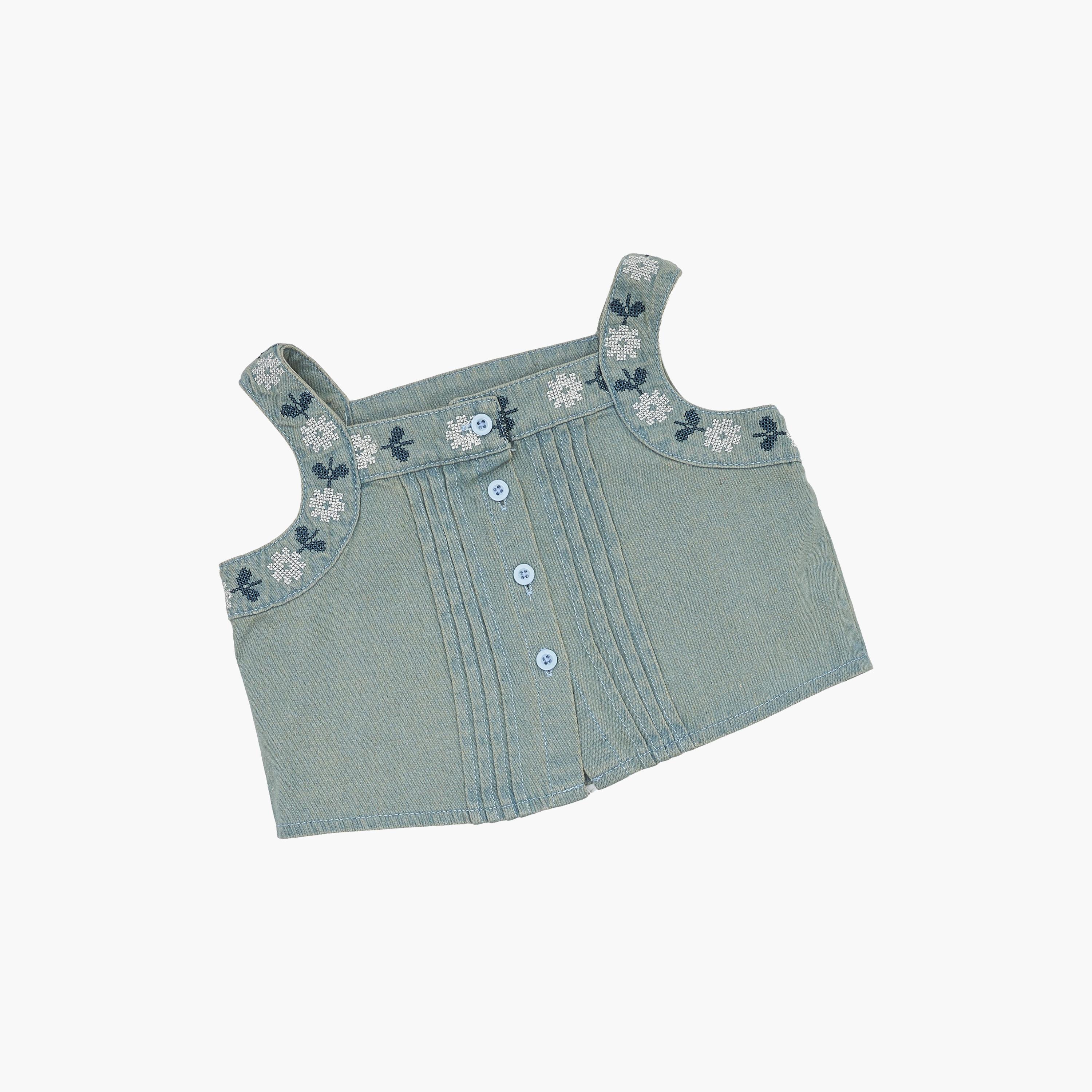 بلوزة بدون أكمام بطبعات زهور مع بنطال قطعتين من بيبيكلو-baby-girls-clothing-setsandcoords-image-3