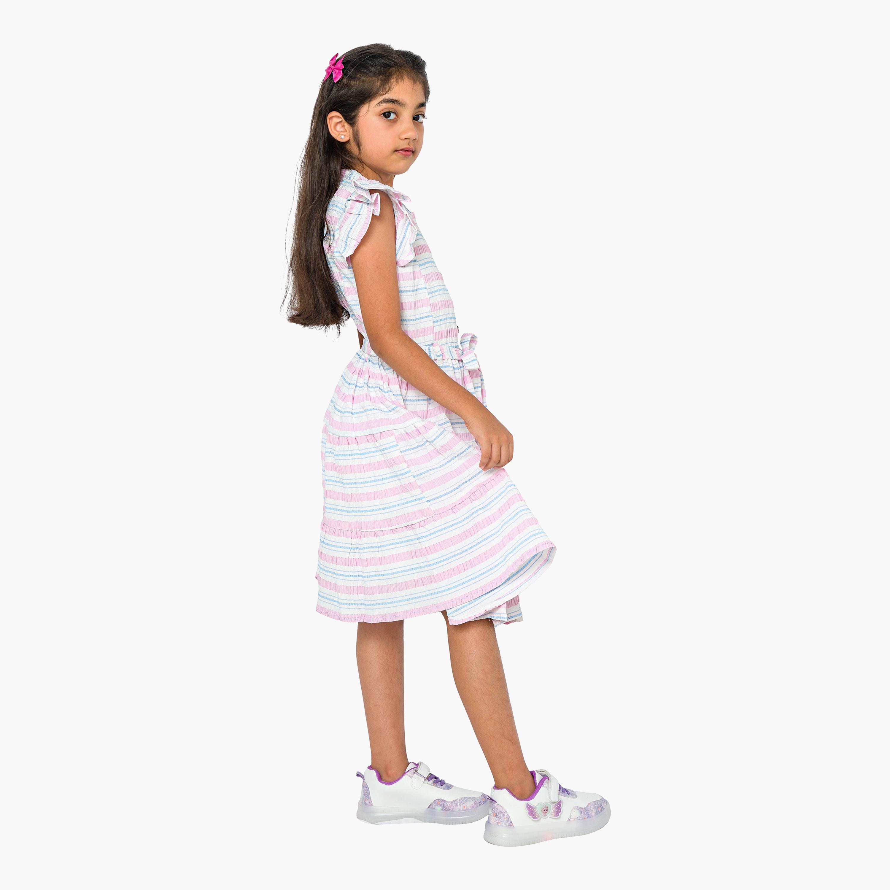 Babyqlo Striped Cap Sleeves Dress-girls-clothing-dressesandjumpsuits-image-4