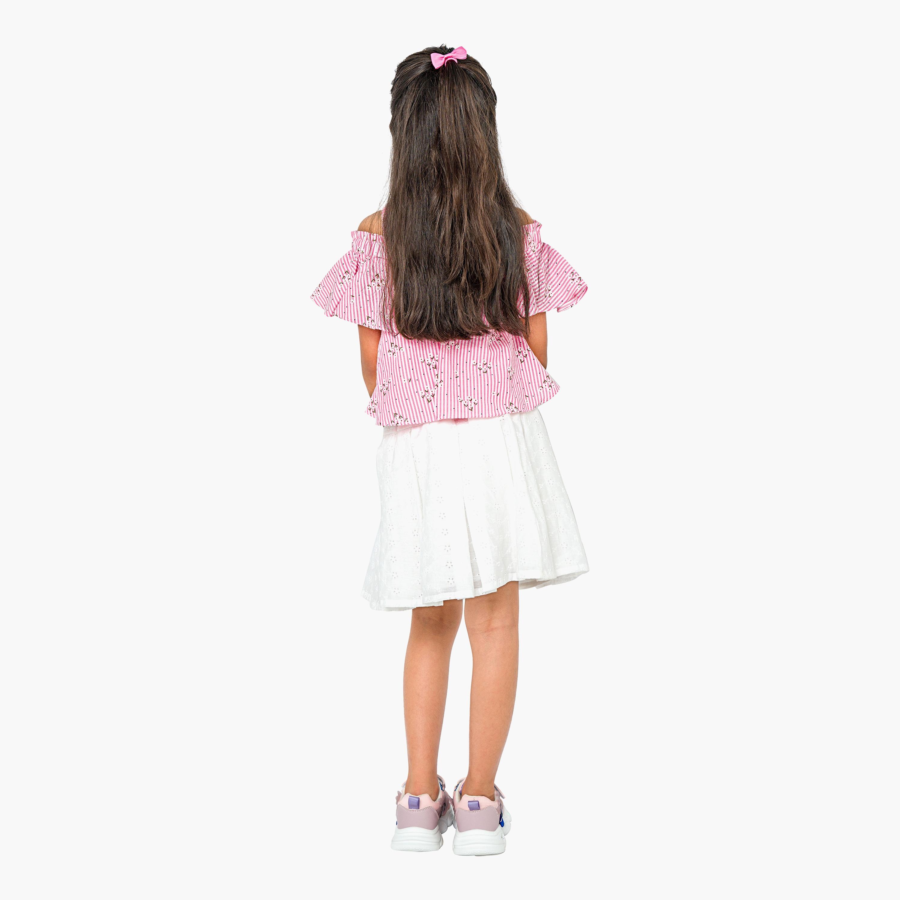 Babyqlo 2-Piece Printed Short Sleeves Top with Skirt-girls-clothing-setsandcoords-image-2