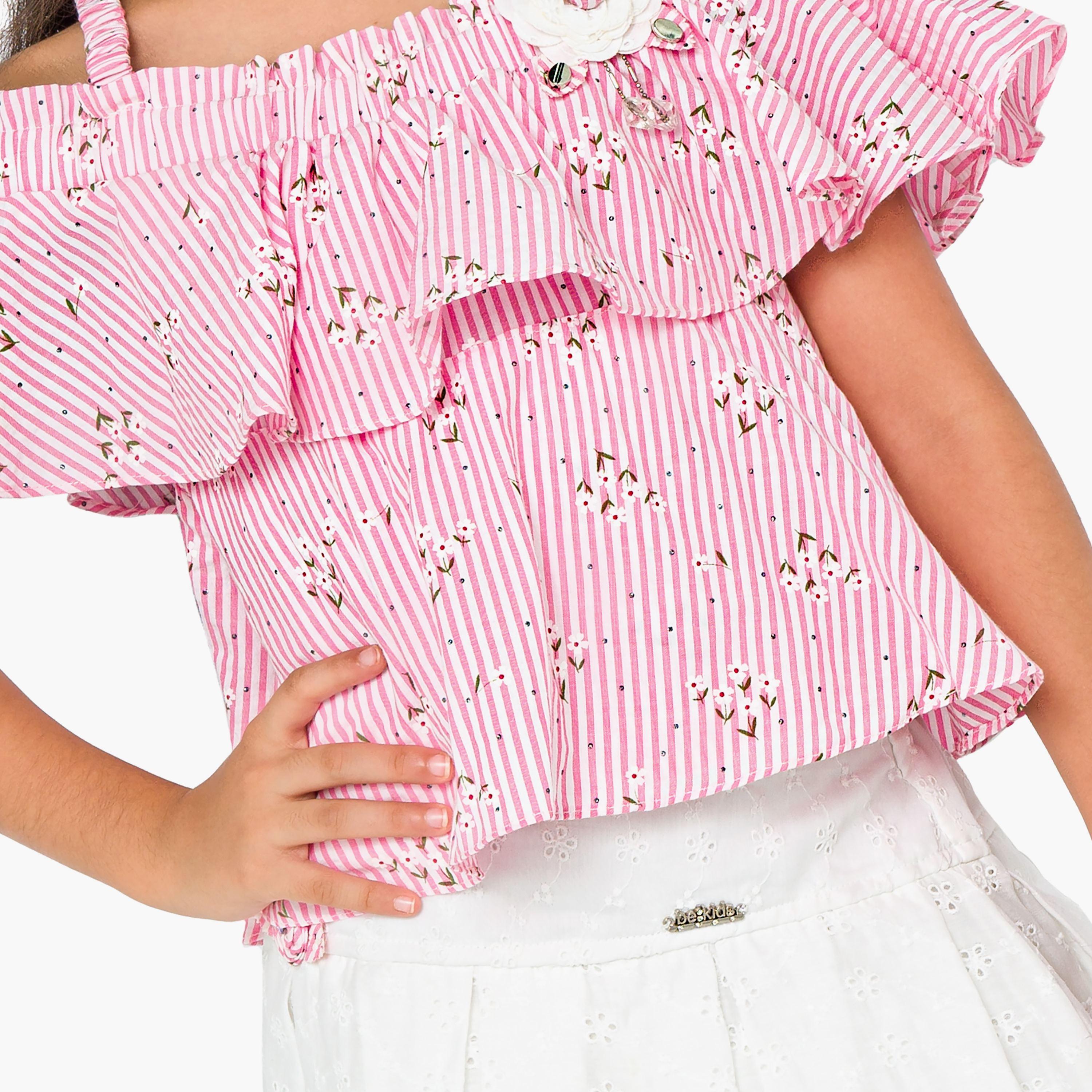 Babyqlo 2-Piece Printed Short Sleeves Top with Skirt-girls-clothing-setsandcoords-image-5
