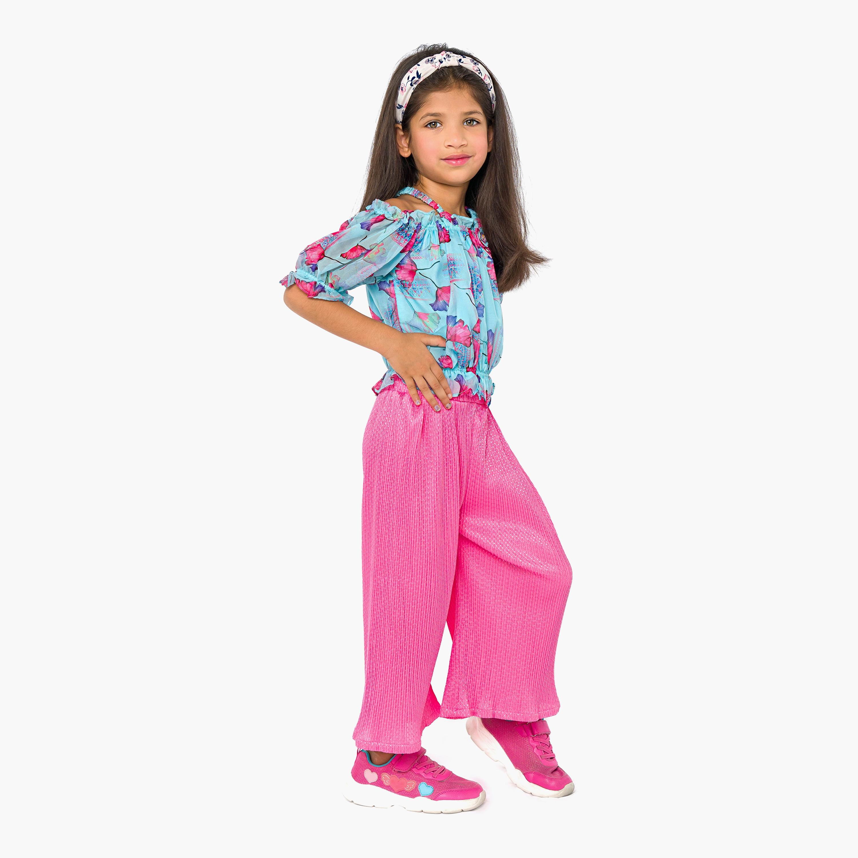 Babyqlo 2-Piece Printed Short Sleeves Top with Culottes-baby-girls-clothing-setsandcoords-image-4