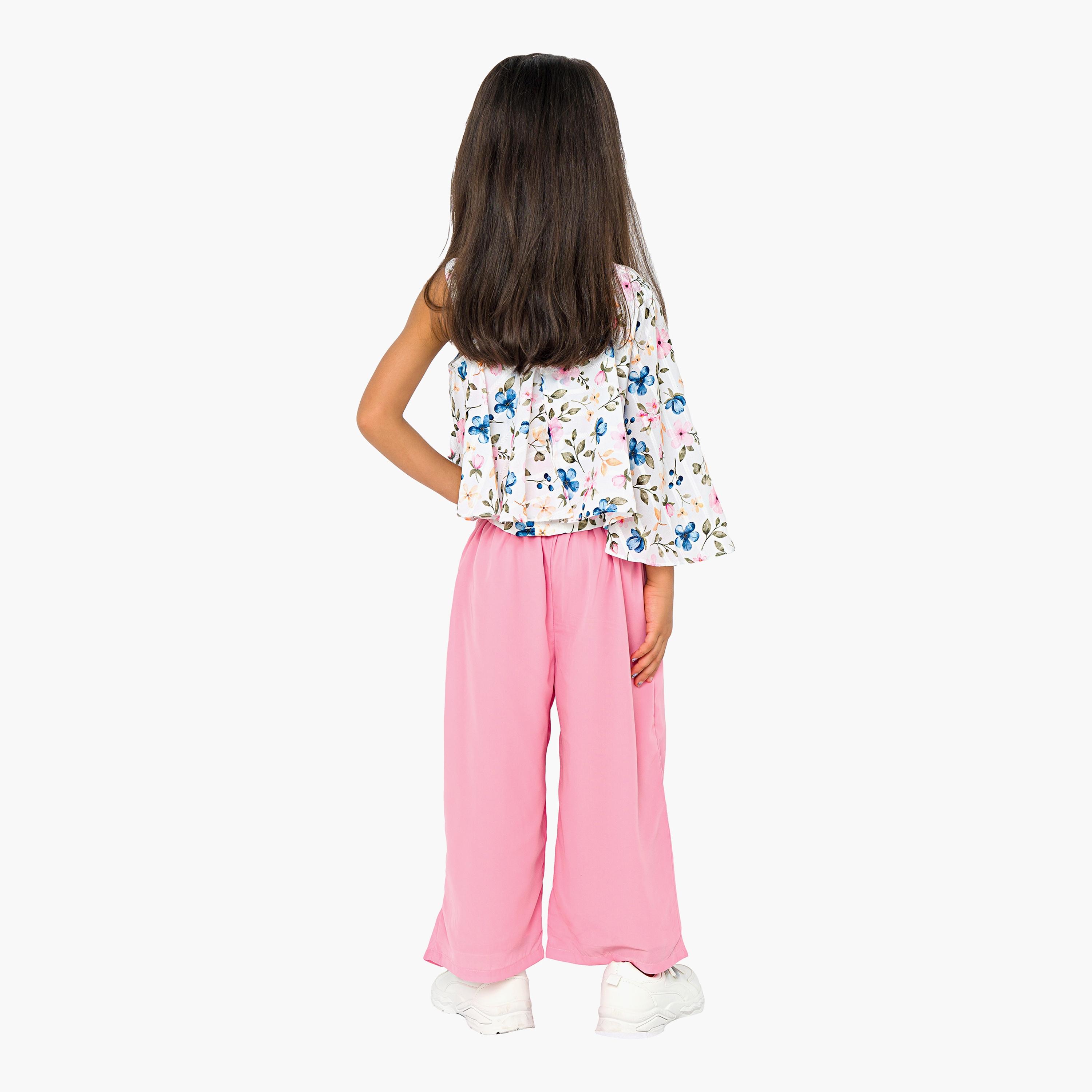 Babyqlo 2-Piece Printed Long Sleeves Top with Pants-baby-girls-clothing-setsandcoords-image-2