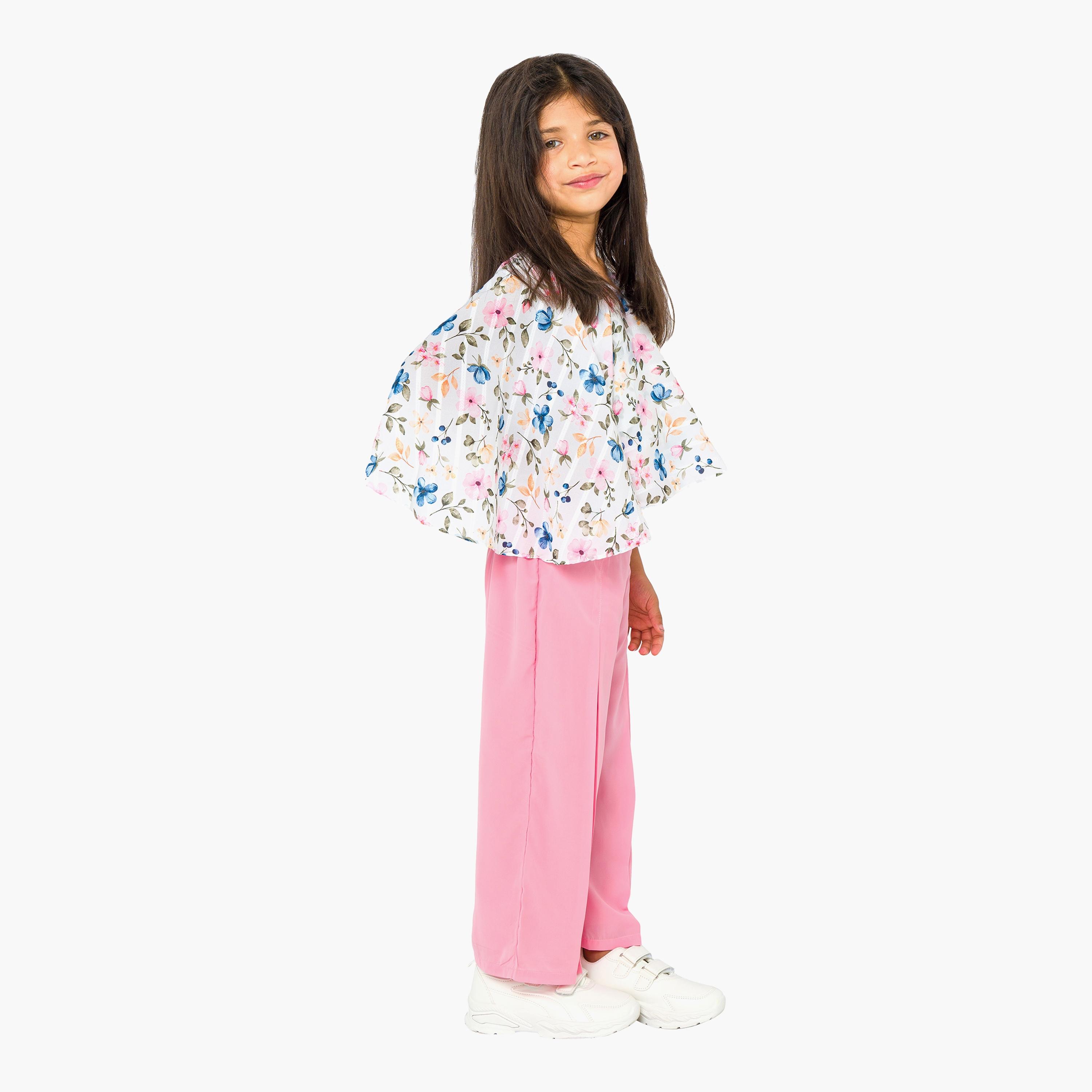 Babyqlo 2-Piece Printed Long Sleeves Top with Pants-baby-girls-clothing-setsandcoords-image-3