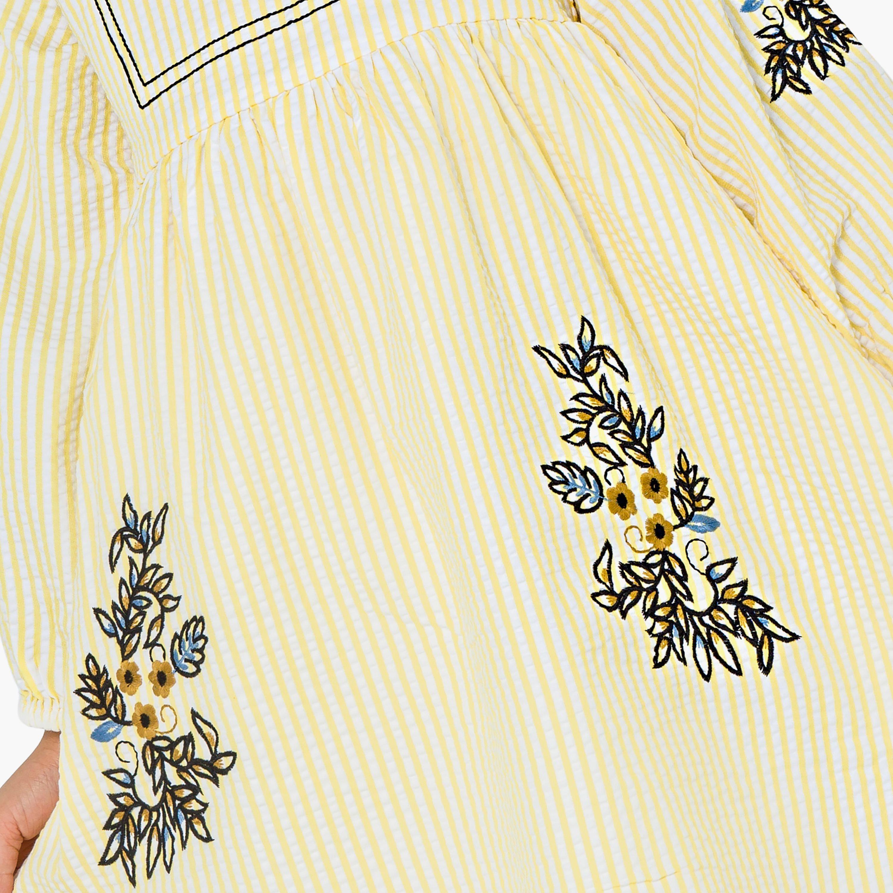 Babyqlo Embroidered Long Sleeves Dress-girls-clothing-dressesandjumpsuits-image-5