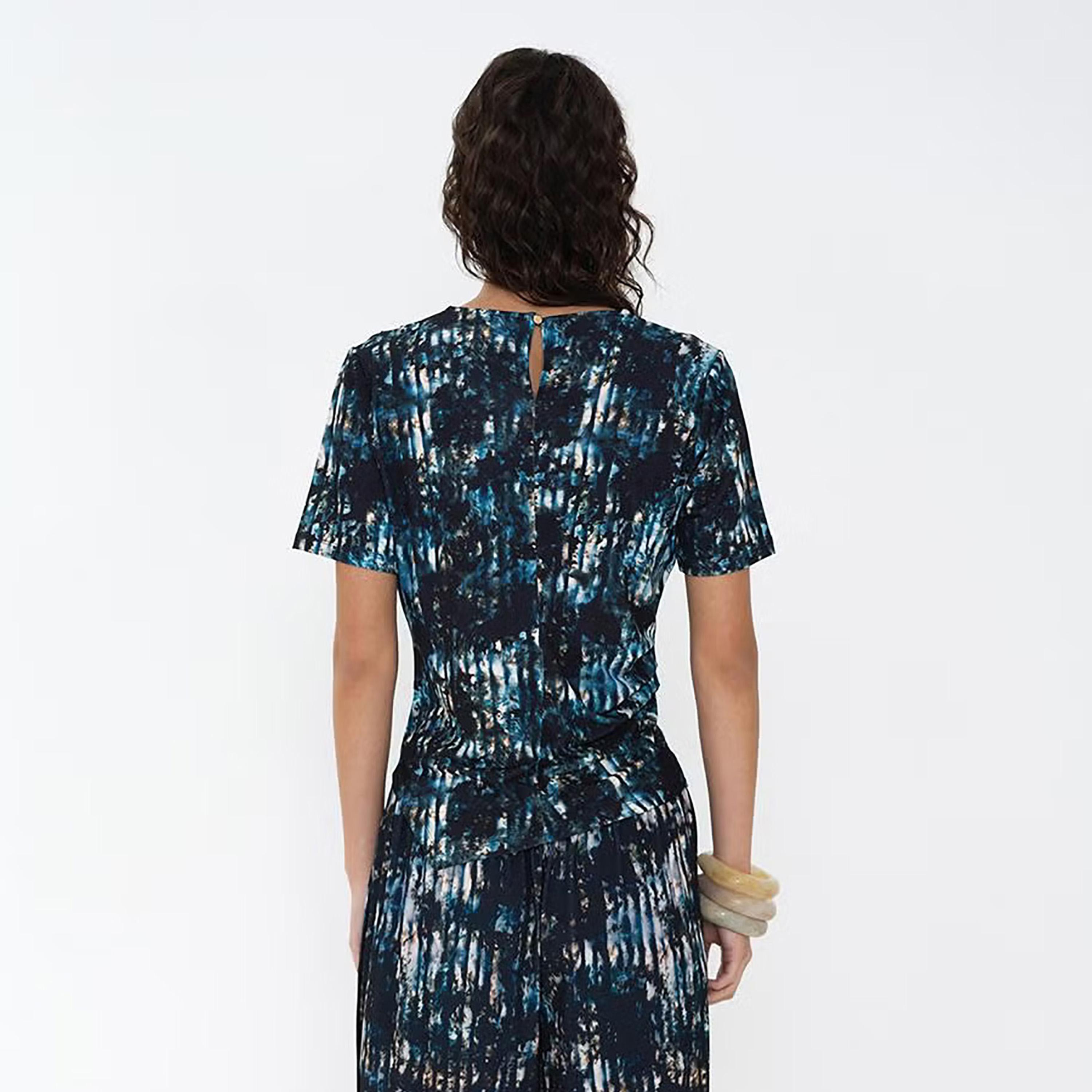 French Connection Black Abstract Print Women's Top-women-clothing-shirtsandblouses-blouses-image-3