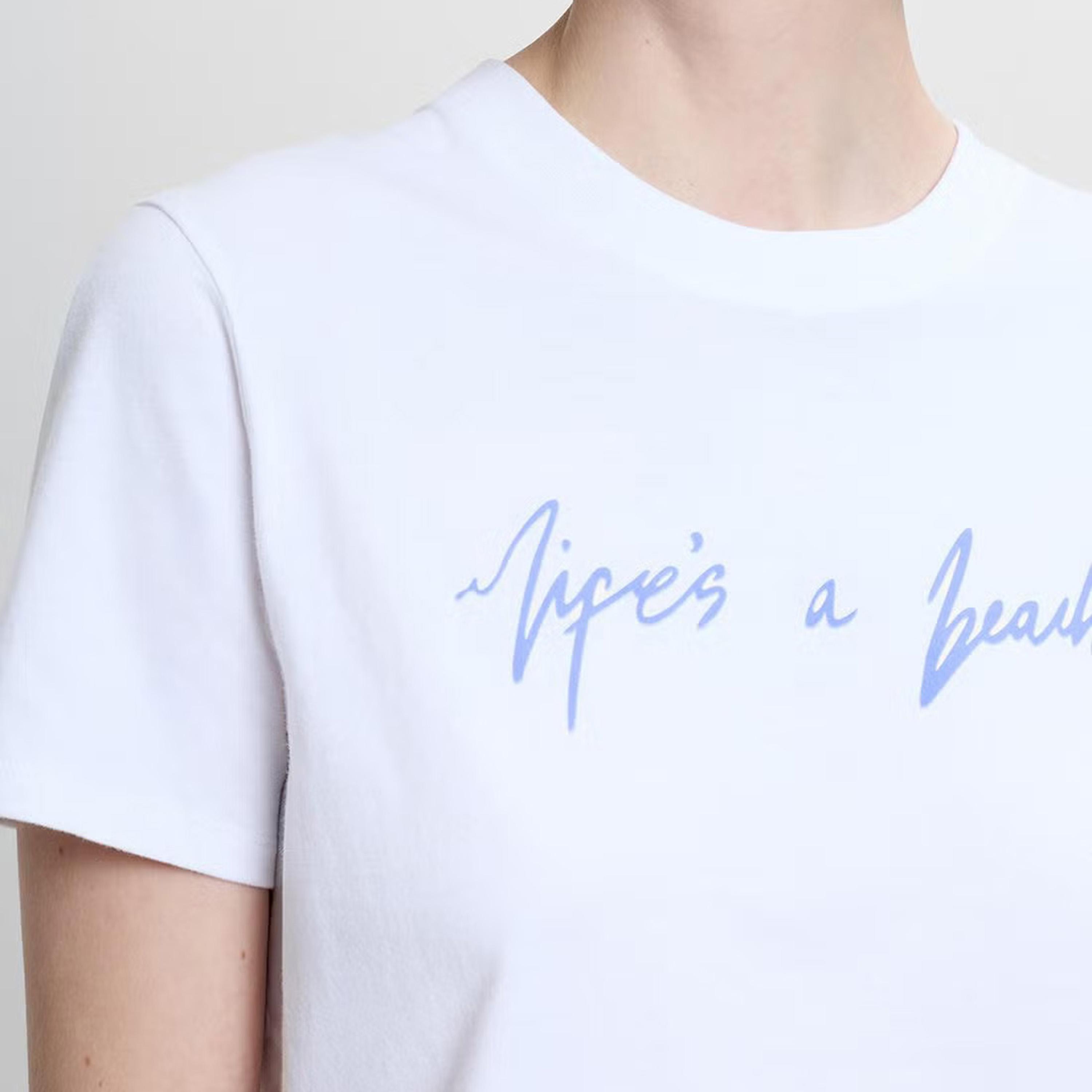 French Connection White Graphic Print Cotton Women's T-Shirt-women-clothing-tshirts-image-4
