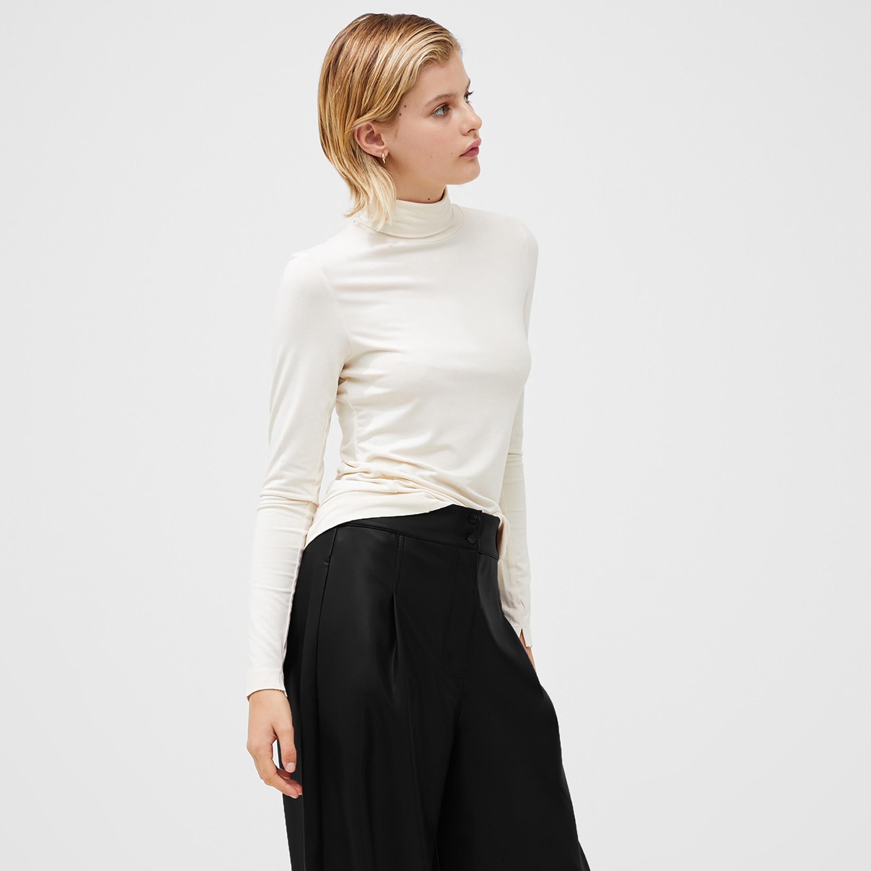 French Connection White Turtle Neck Women's Top-women-clothing-shirtsandblouses-blouses-image-1