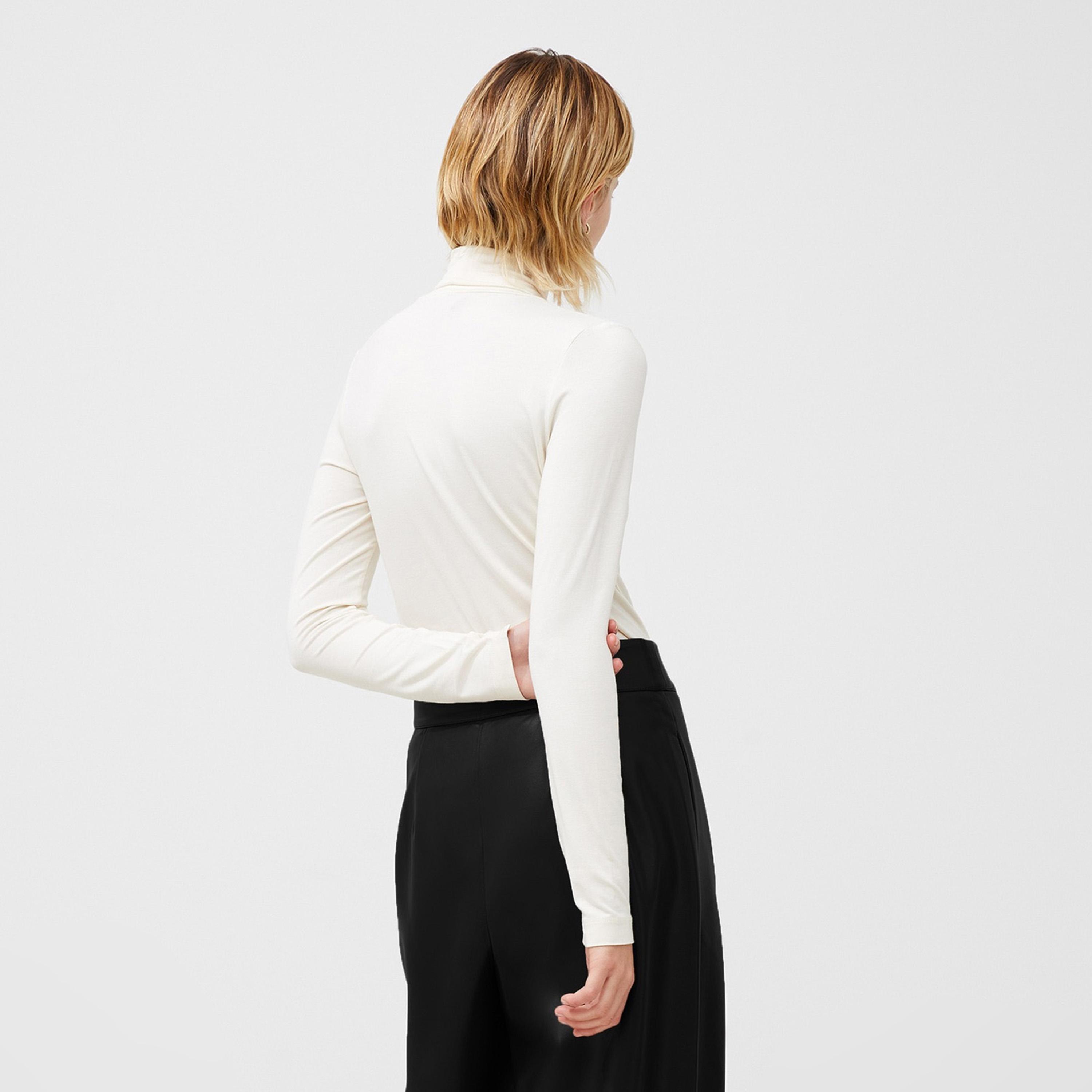 French Connection White Turtle Neck Women's Top-women-clothing-shirtsandblouses-blouses-image-3