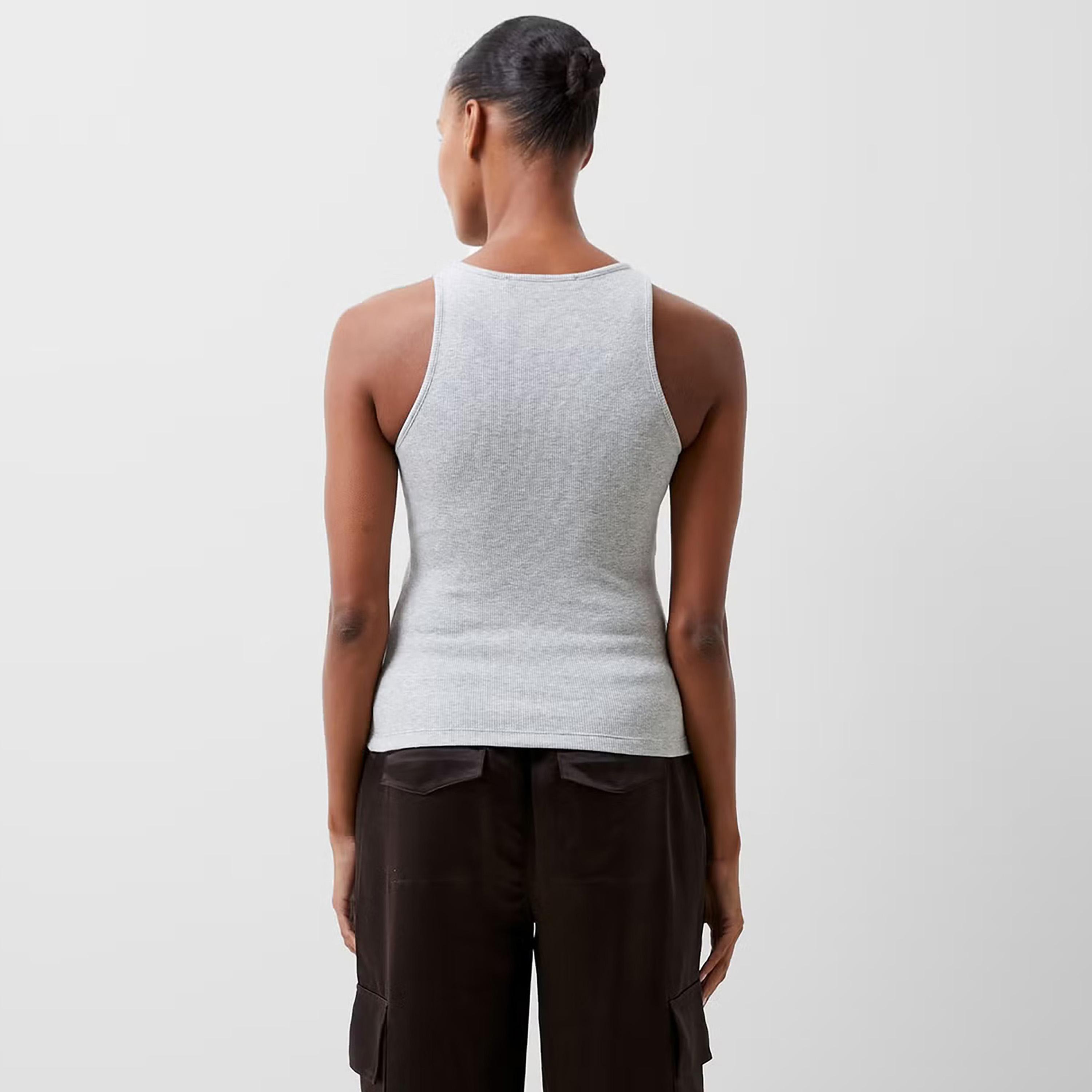 French Connection Grey Ribbed Women's Tank Top-women-clothing-shirtsandblouses-blouses-image-3