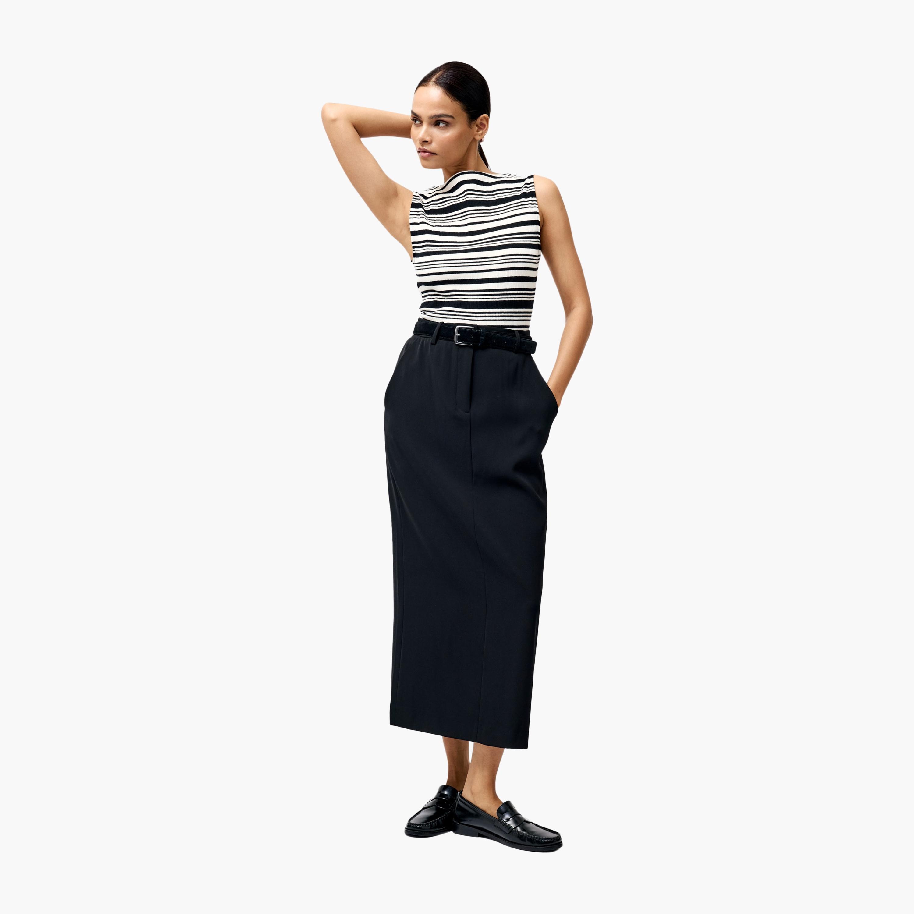French Connection White Striped Women's Top-women-clothing-shirtsandblouses-blouses-image-2