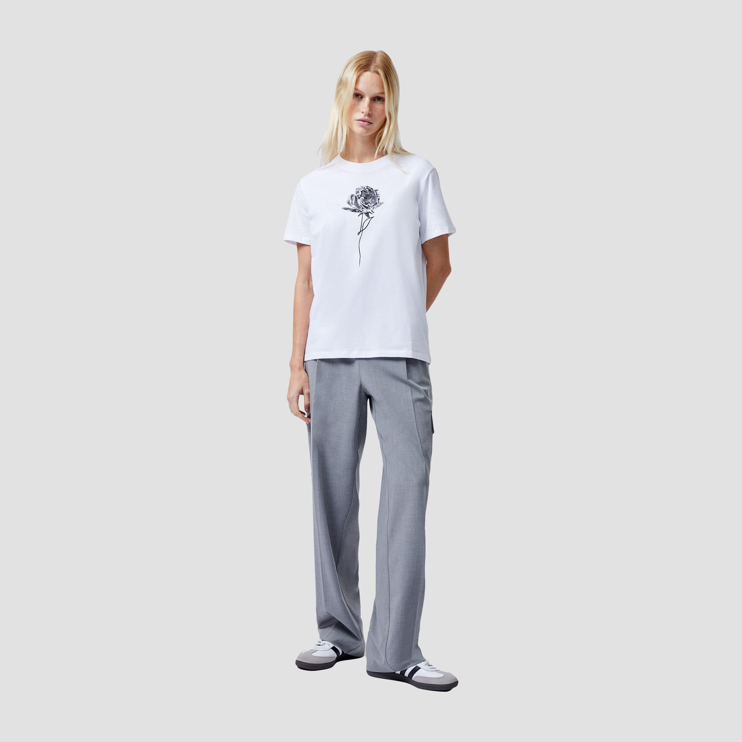 French Connection White Graphic Print Cotton Women's T-Shirt-women-clothing-tshirts-image-2