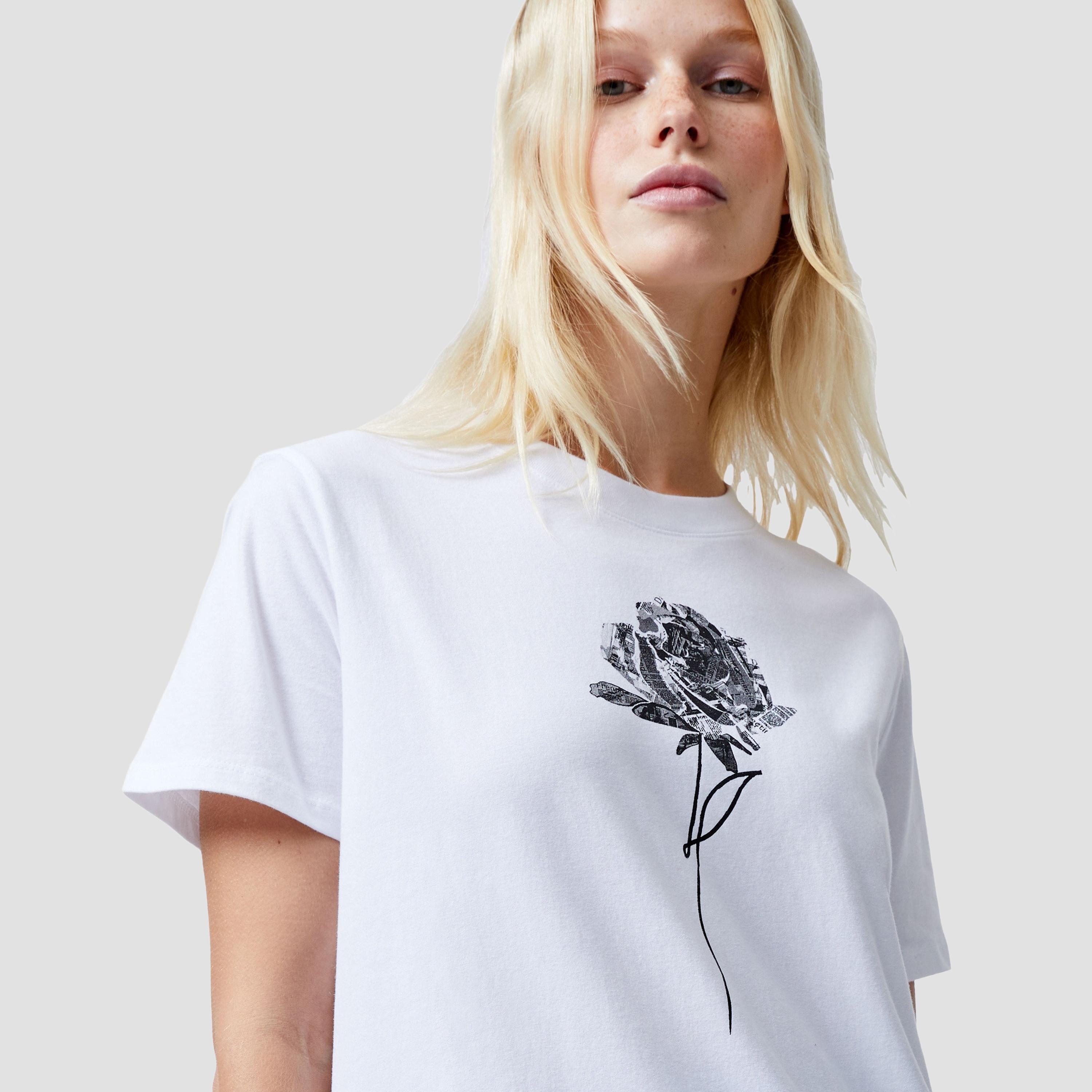 French Connection White Graphic Print Cotton Women's T-Shirt-women-clothing-tshirts-image-4