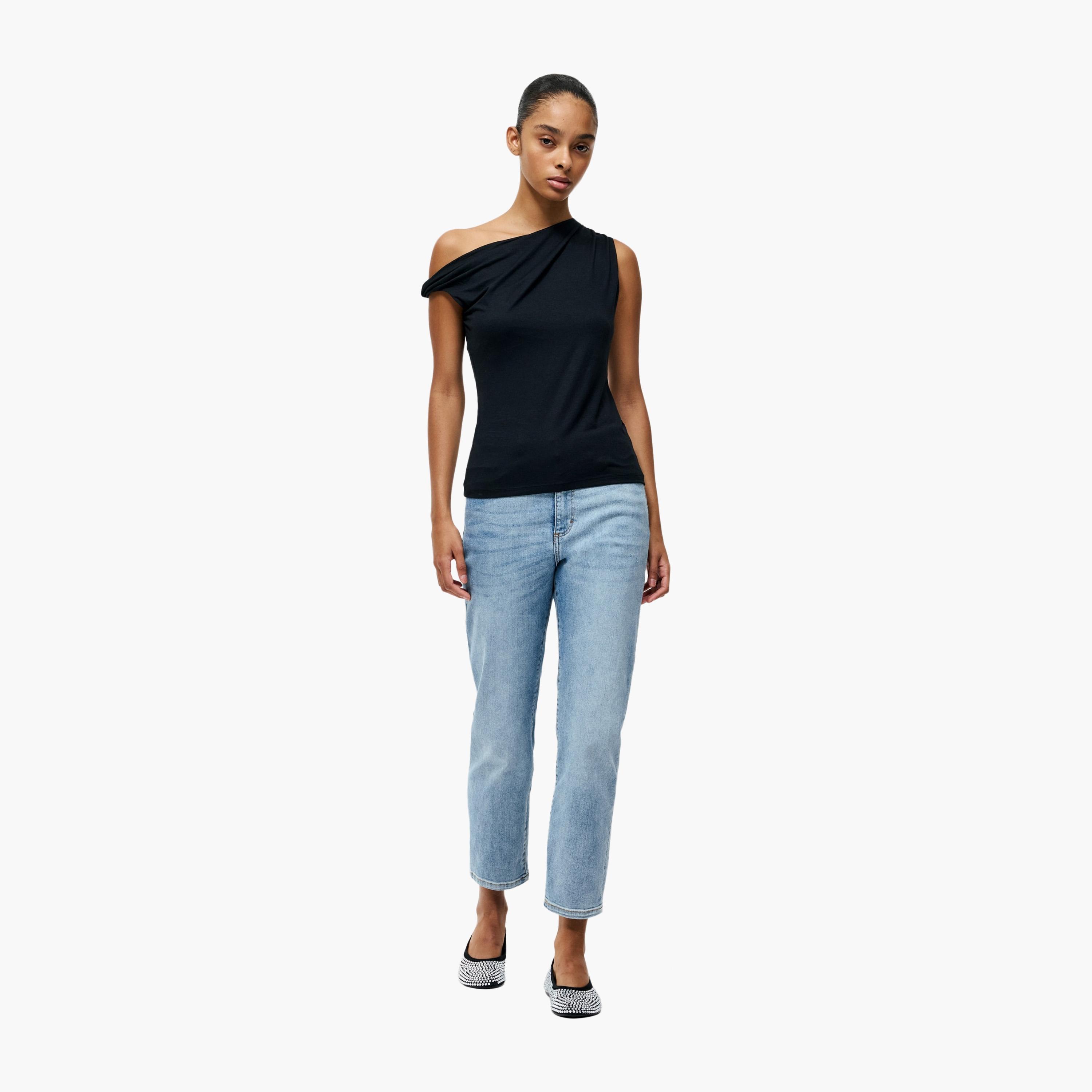 French Connection Black One Shoulder Women's Top-women-clothing-shirtsandblouses-blouses-image-2