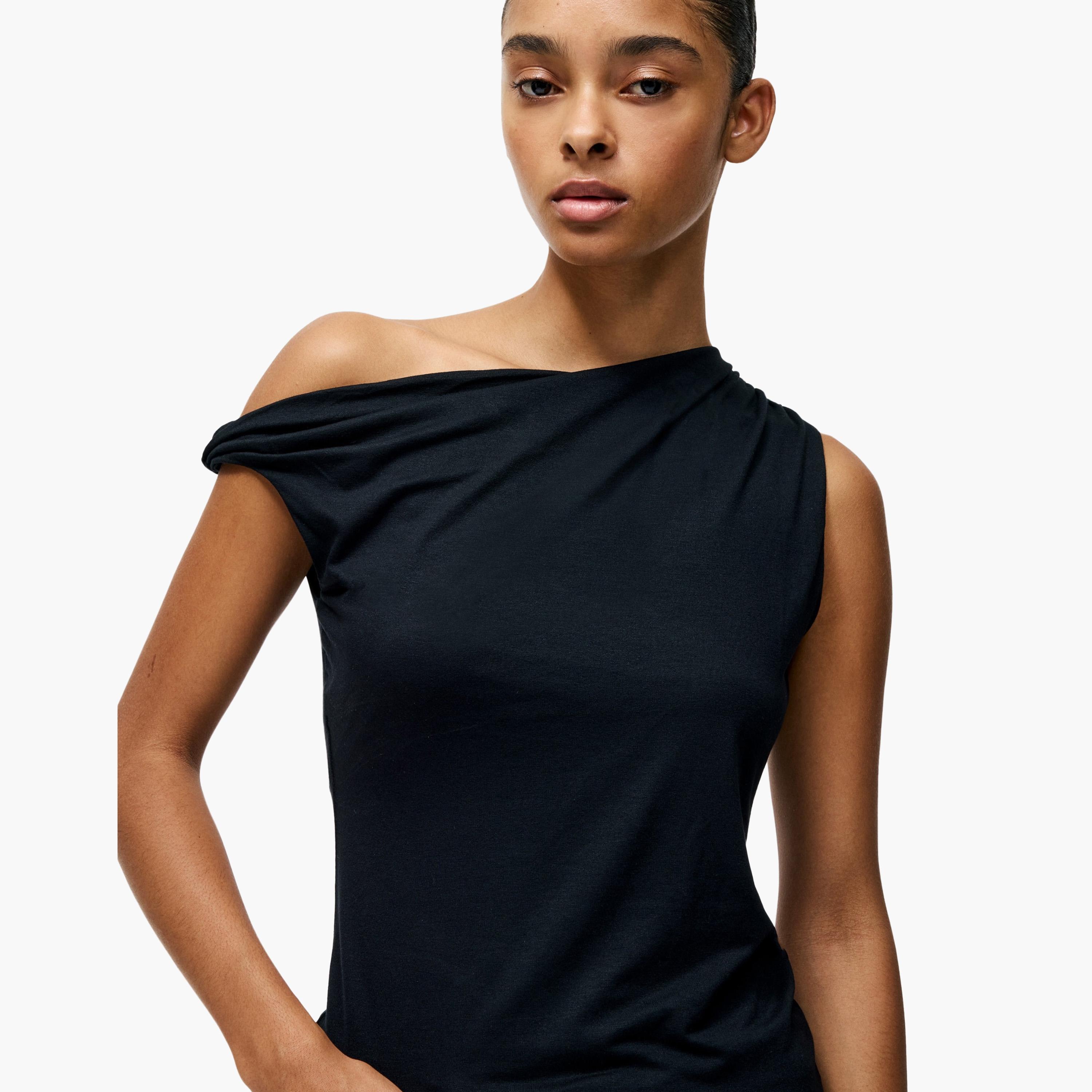 French Connection Black One Shoulder Women's Top-women-clothing-shirtsandblouses-blouses-image-4