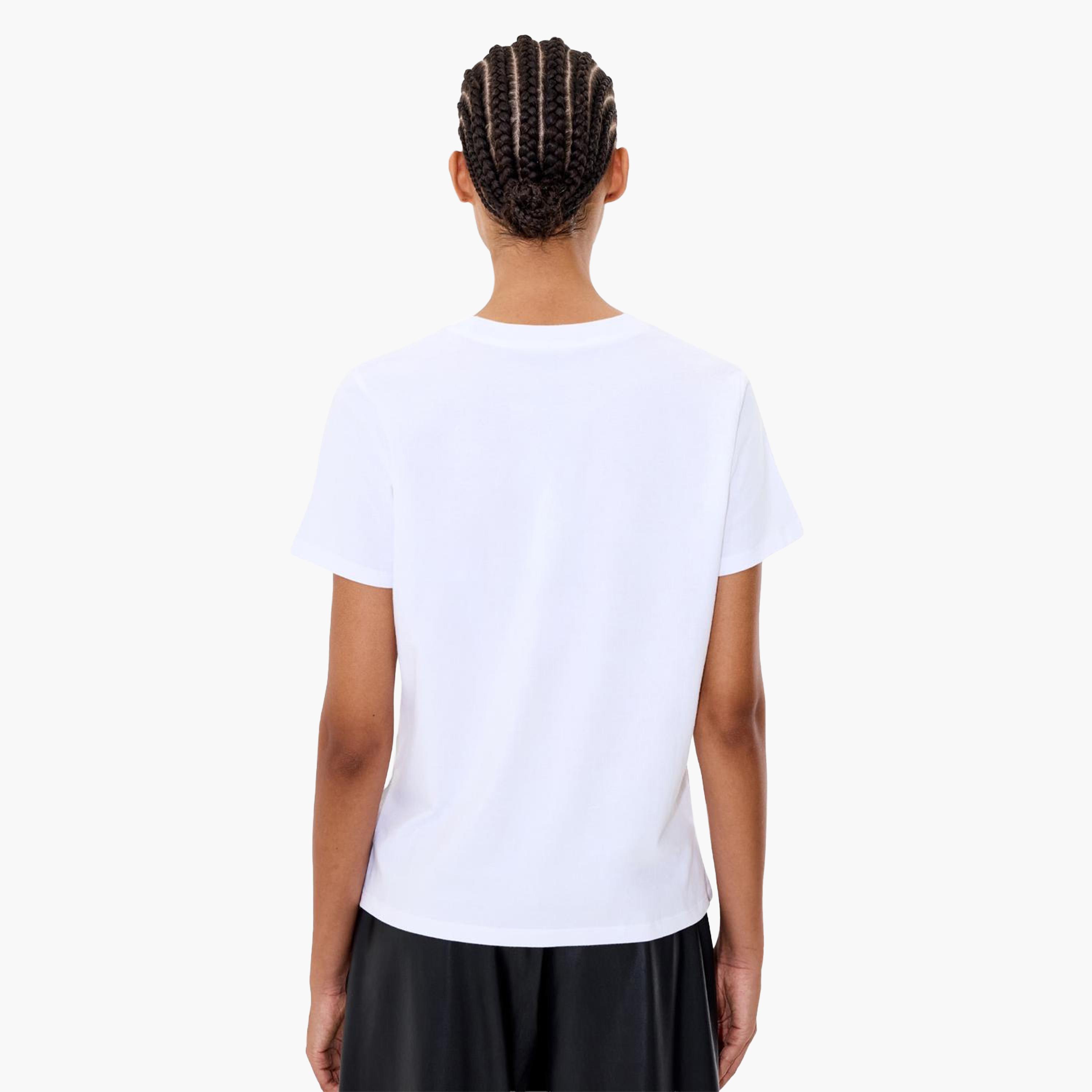 تيشيرت نسائي أبيض مطبوع عليه رسومات من فرينش كونيكشن-women-clothing-tshirts-image-4