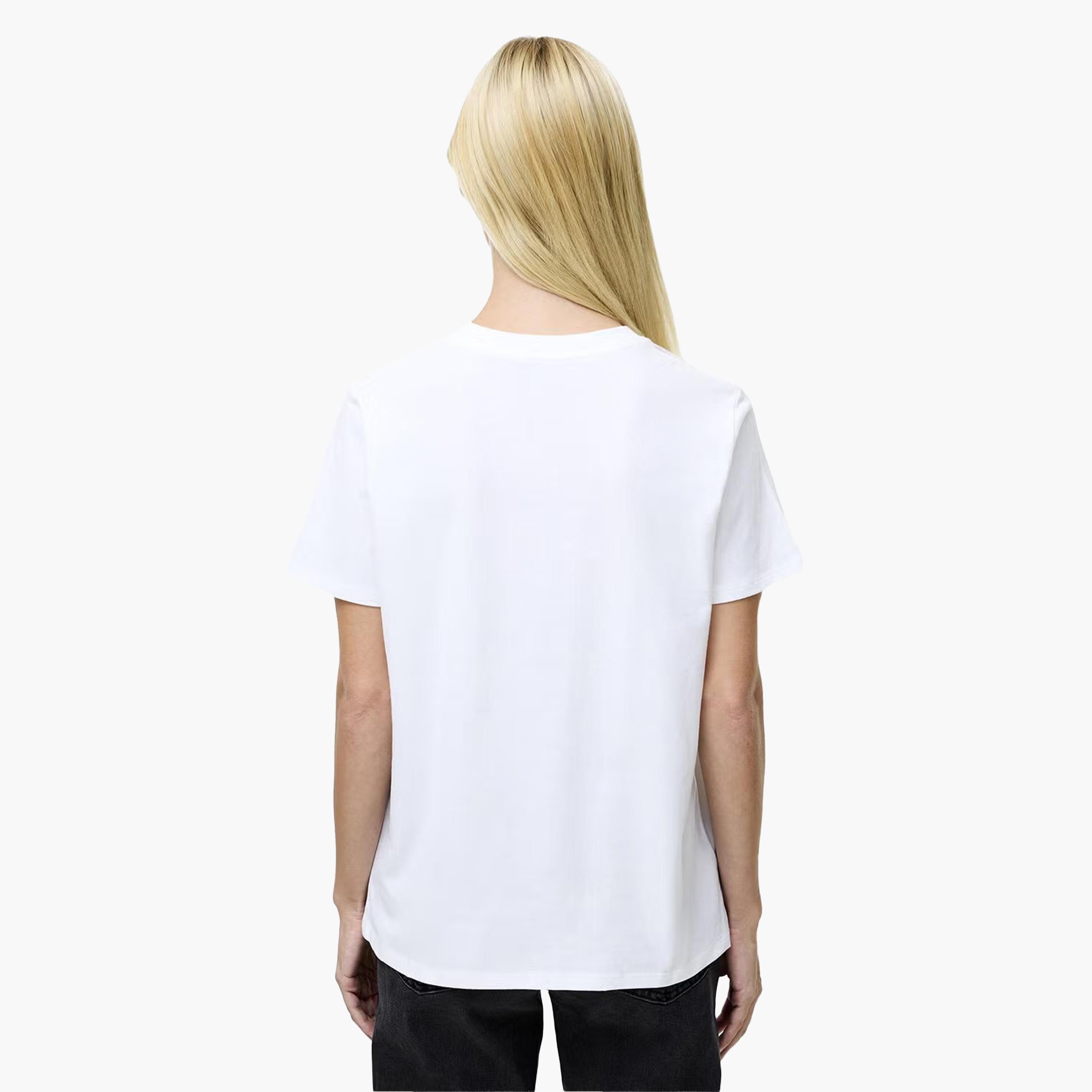 French Connection White Text-Print Cotton Women's T-Shirt-women-clothing-tshirts-image-2