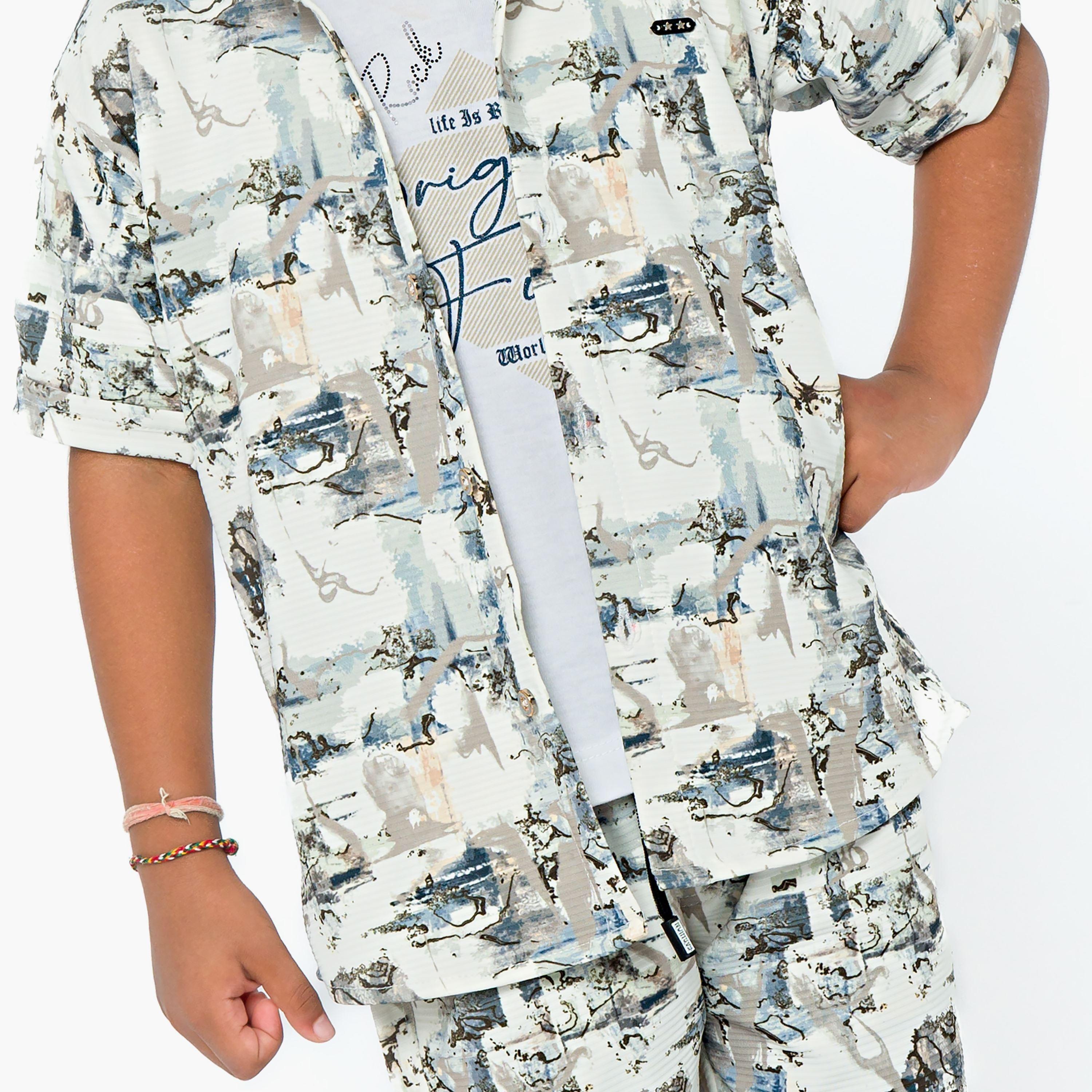 Babyqlo 3-Piece Printed Short Sleeves Shirt, T-Shirt with Shorts-boys-clothing-setsandcoords-image-5