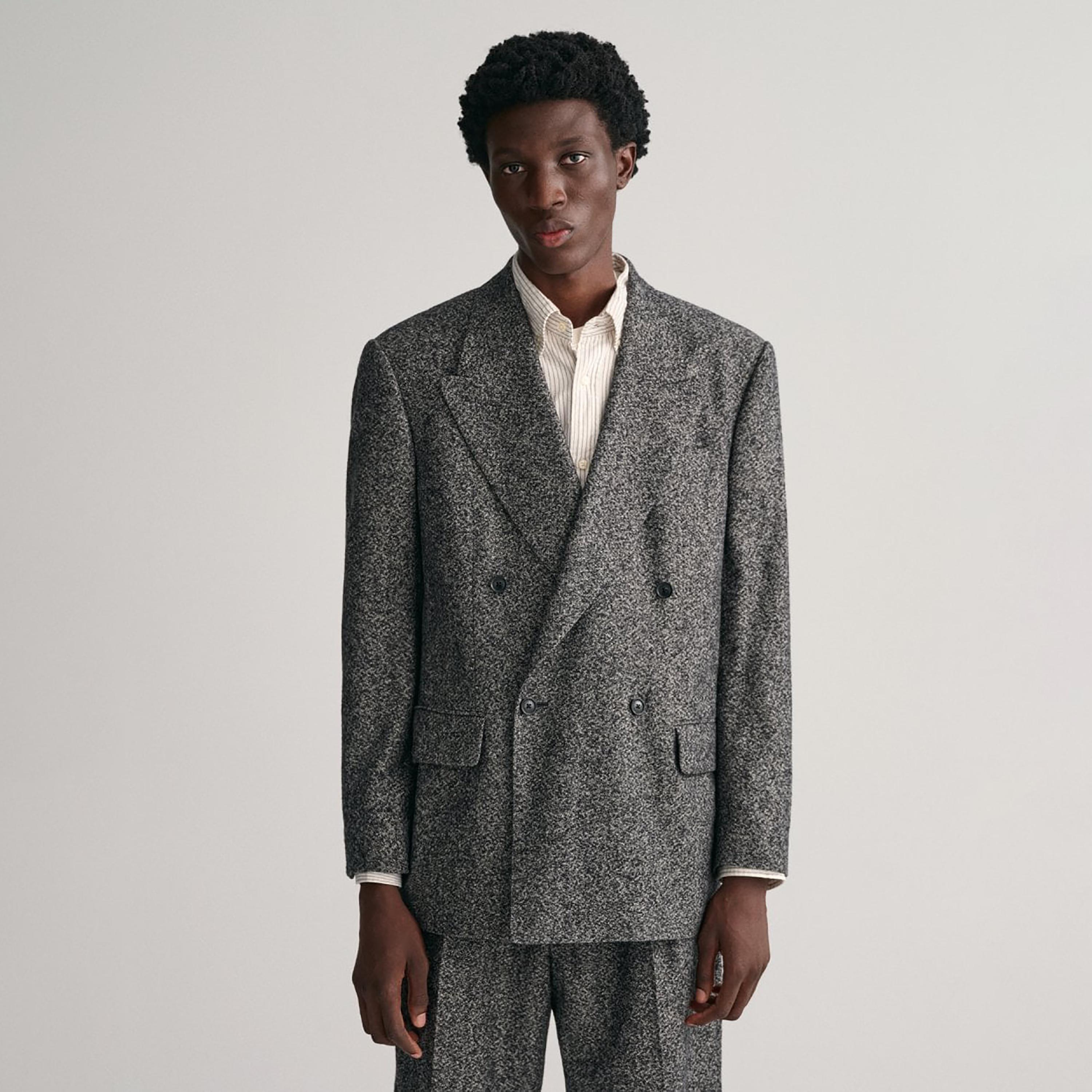 Gant Textured Peak Lapel Blazer-men-winterwear-jacketsandblazers-image-1
