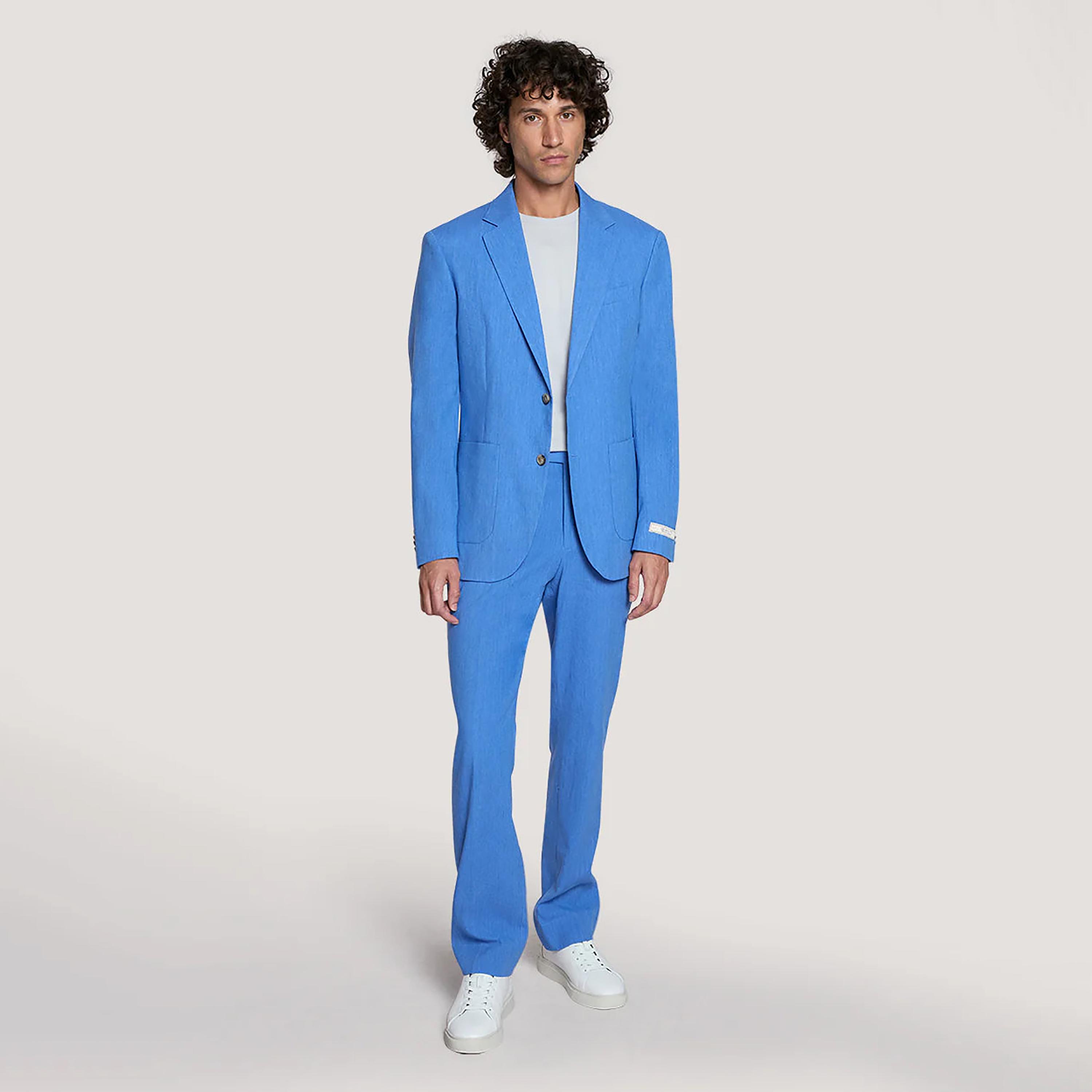 Gant Plain Linen Lapel Collar Long Sleeves Men's Blazer-men-clothing-jacketsandblazers-blazers-image-2