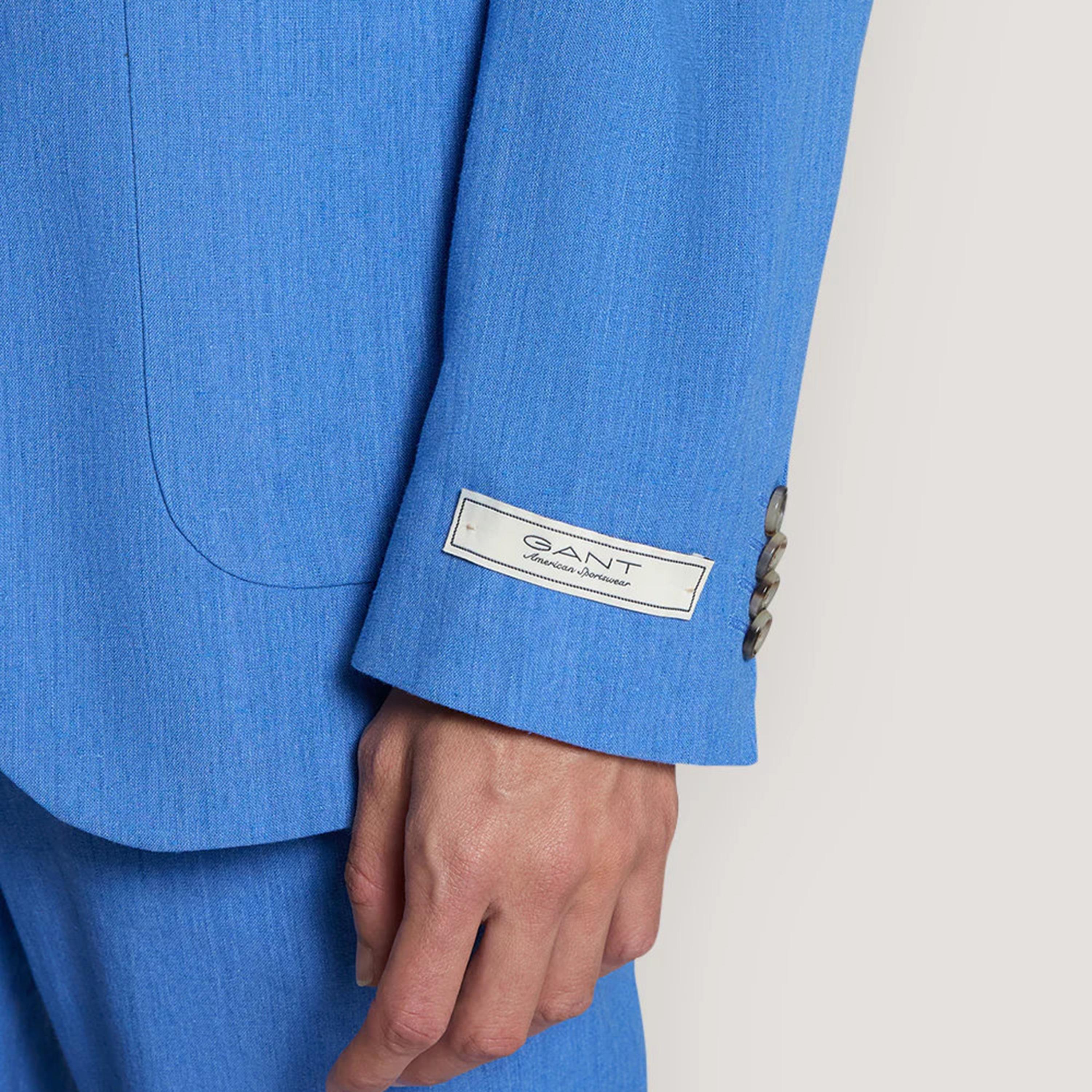 Gant Plain Linen Lapel Collar Long Sleeves Men's Blazer-men-clothing-jacketsandblazers-blazers-image-3
