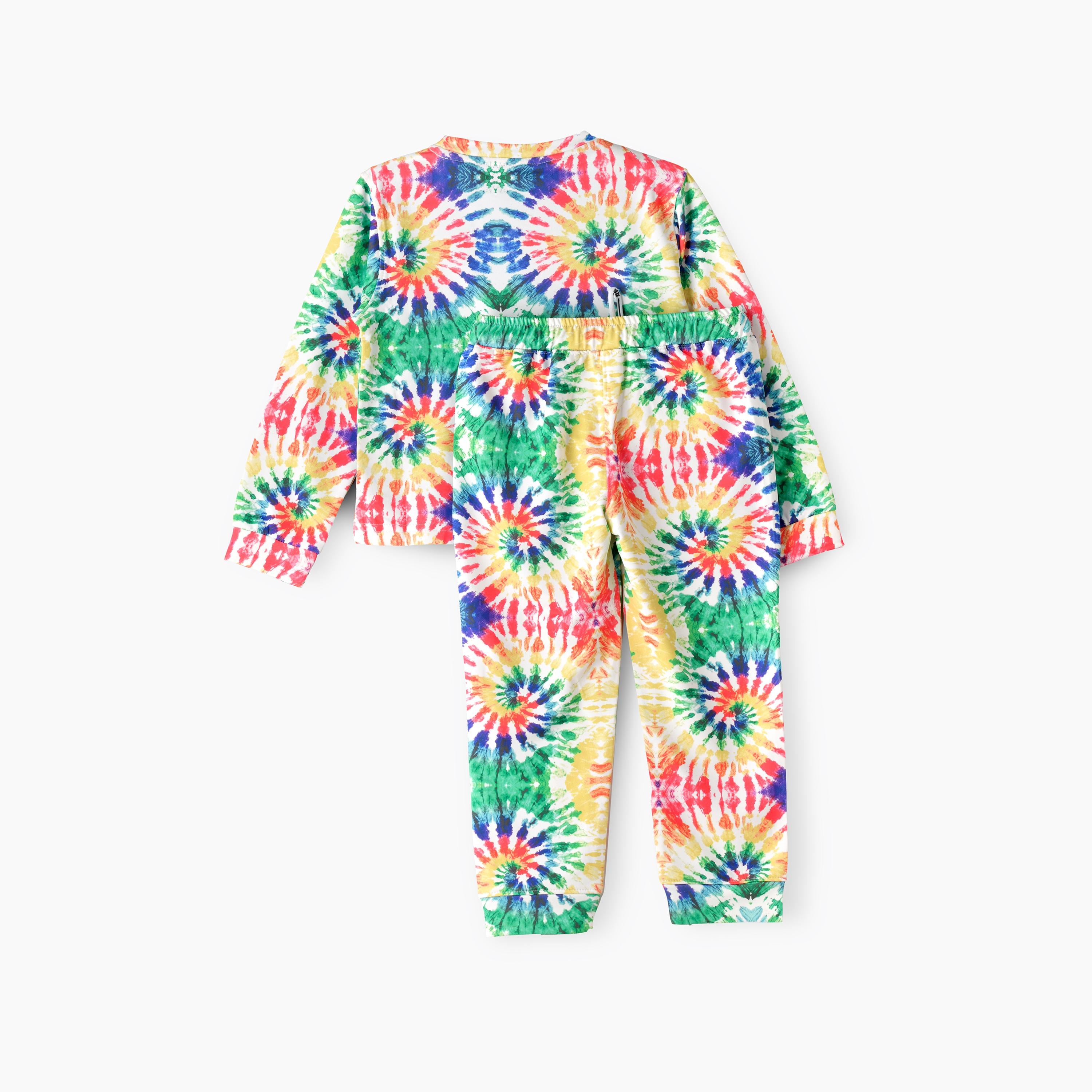 Babyqlo 2-Piece Printed Long Sleeves T-Shirt with Pyjama-girls-clothing-setsandcoords-image-2
