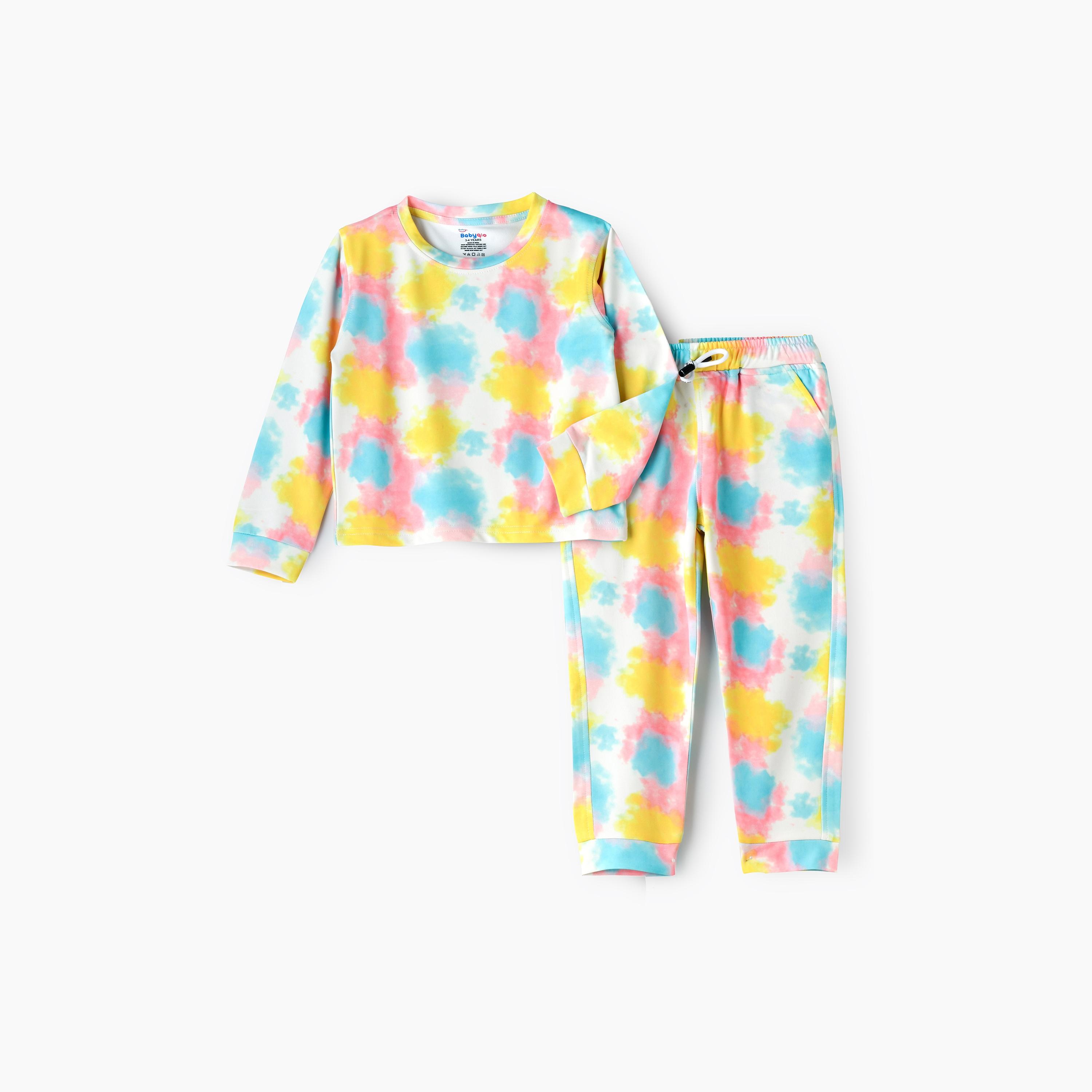 Babyqlo 2-Piece Printed Long Sleeves T-Shirt with Pyjama-girls-clothing-setsandcoords-image-1
