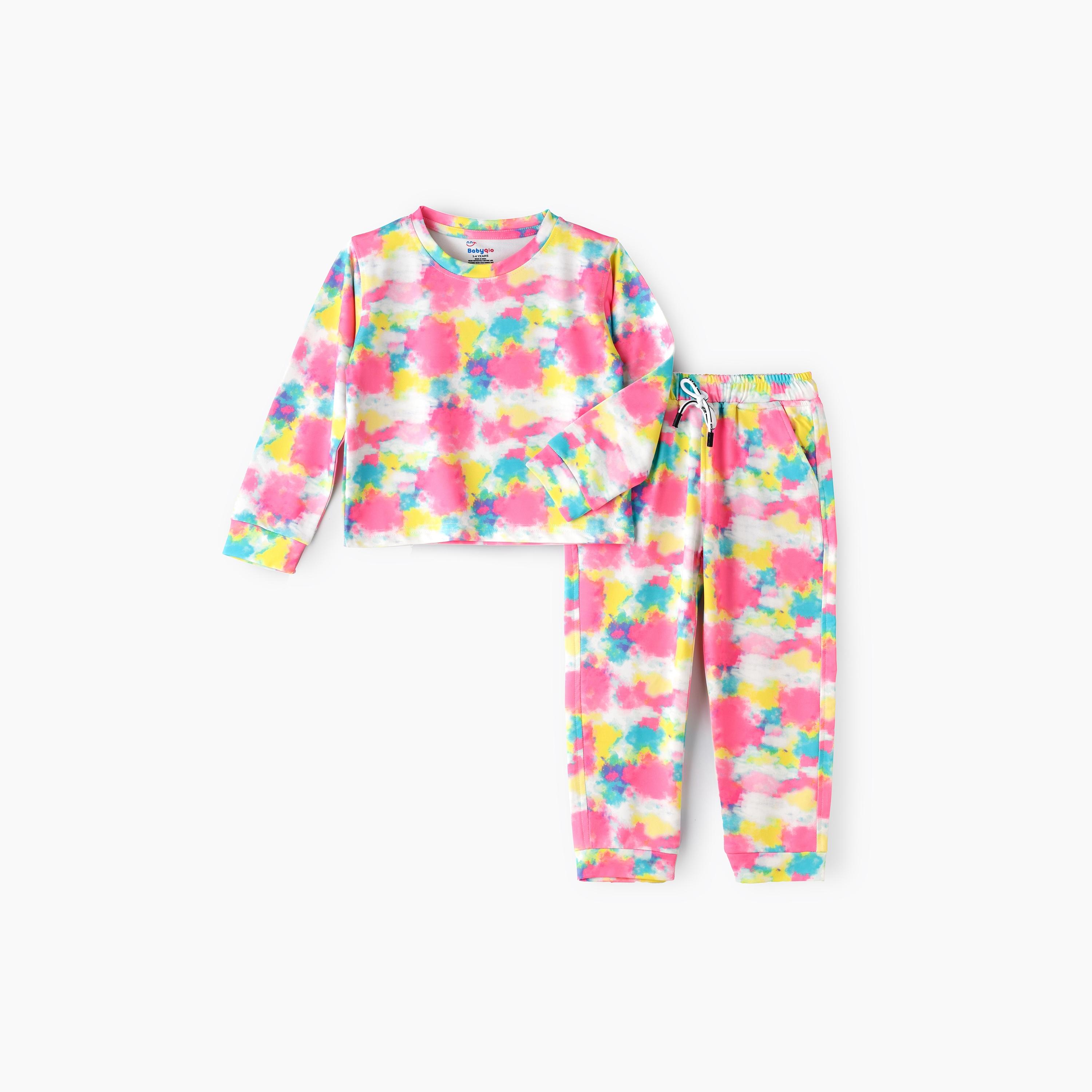 تي شيرت مطبوع بأكمام طويلة قطعتين مع بيجامة من بيبيكلو-girls-clothing-setsandcoords-image-1