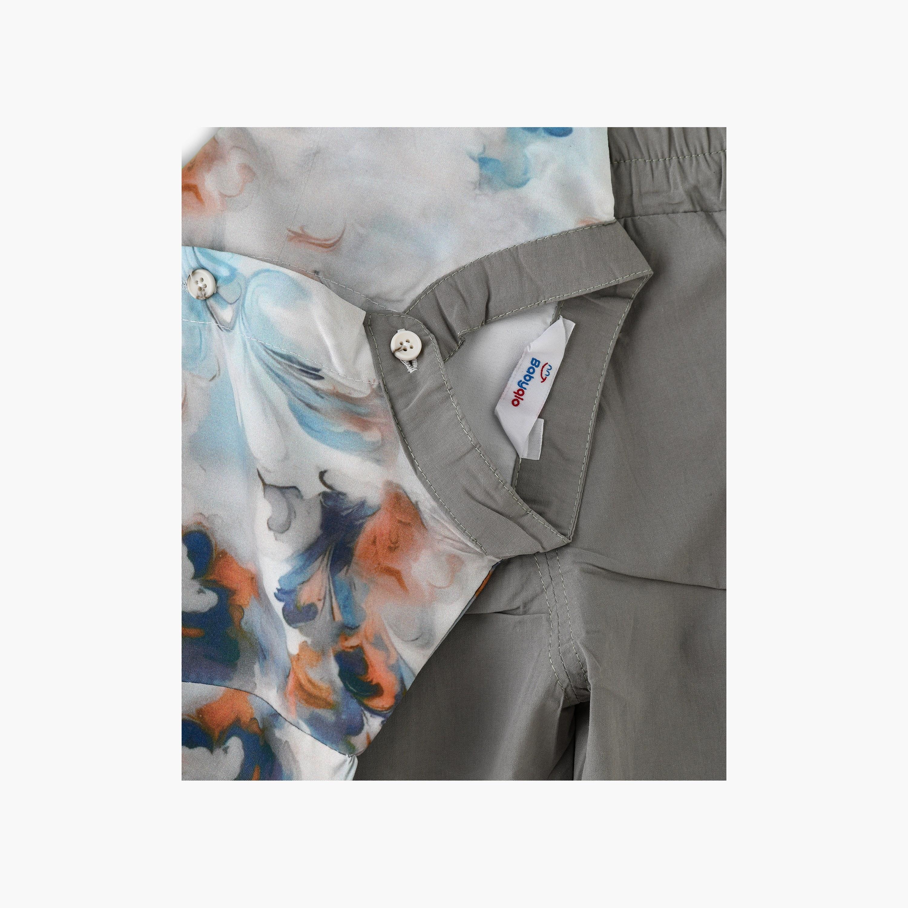 Babyqlo 2-Piece Printed Long Sleeves Shirt with Pyjama-baby-boys-clothing-setsandcoords-image-4