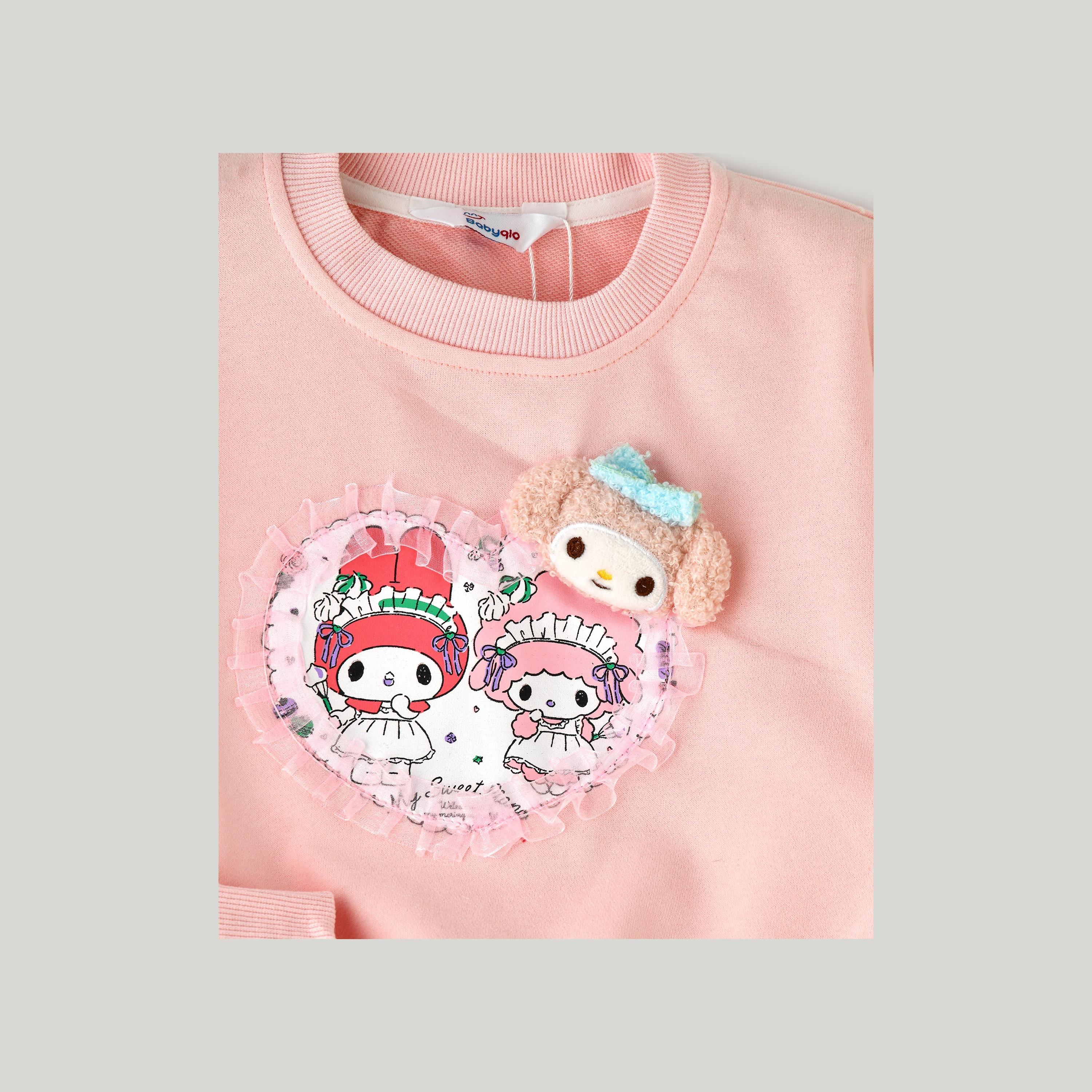 سويت شيرت مطبوع بأكمام طويلة قطعتين مع جينز من بيبيكلو-baby-girls-clothing-setsandcoords-image-2