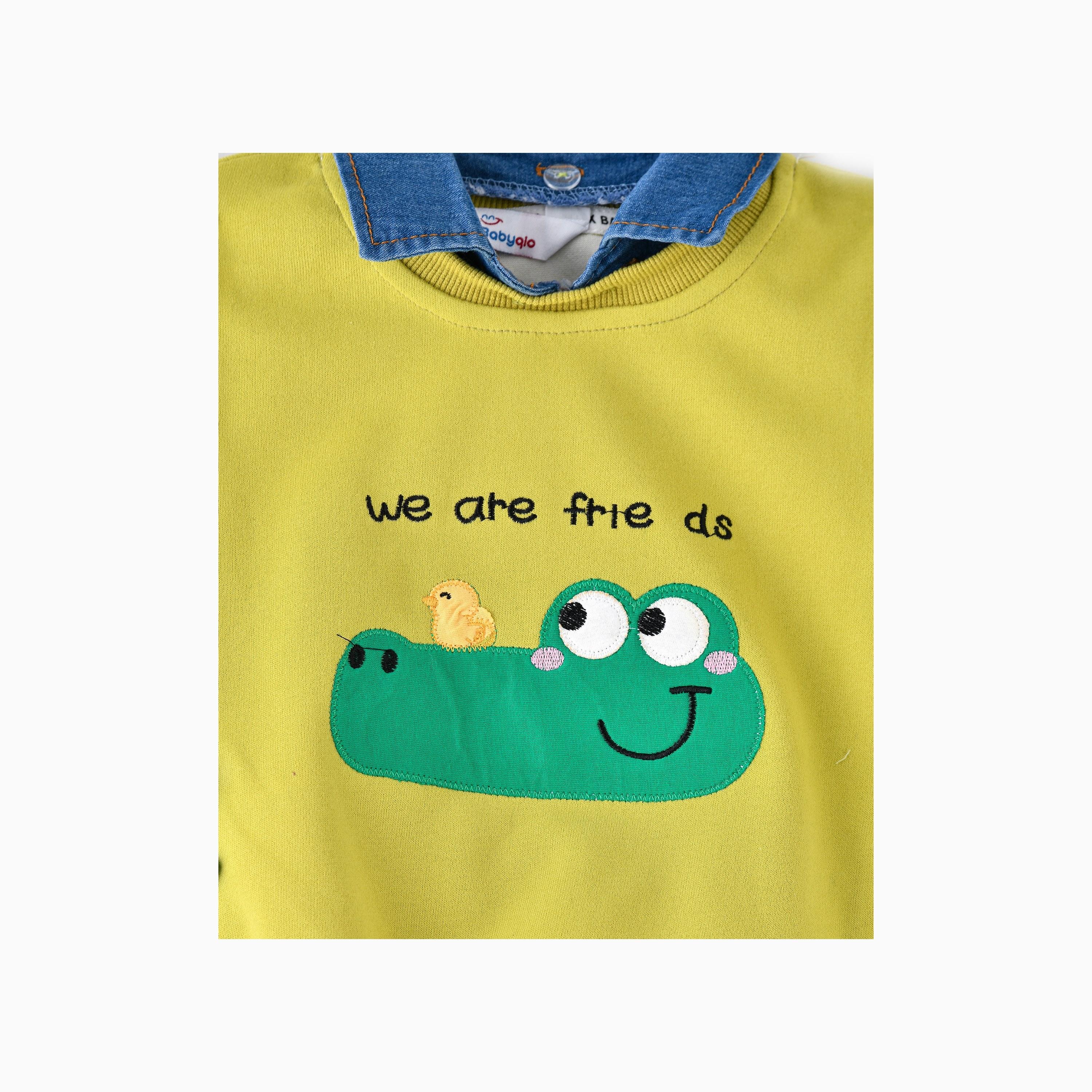 Babyqlo 3-Piece Printed Long Sleeves T-Shirt, Jeans with Sweater-boys-clothing-setsandcoords-image-2