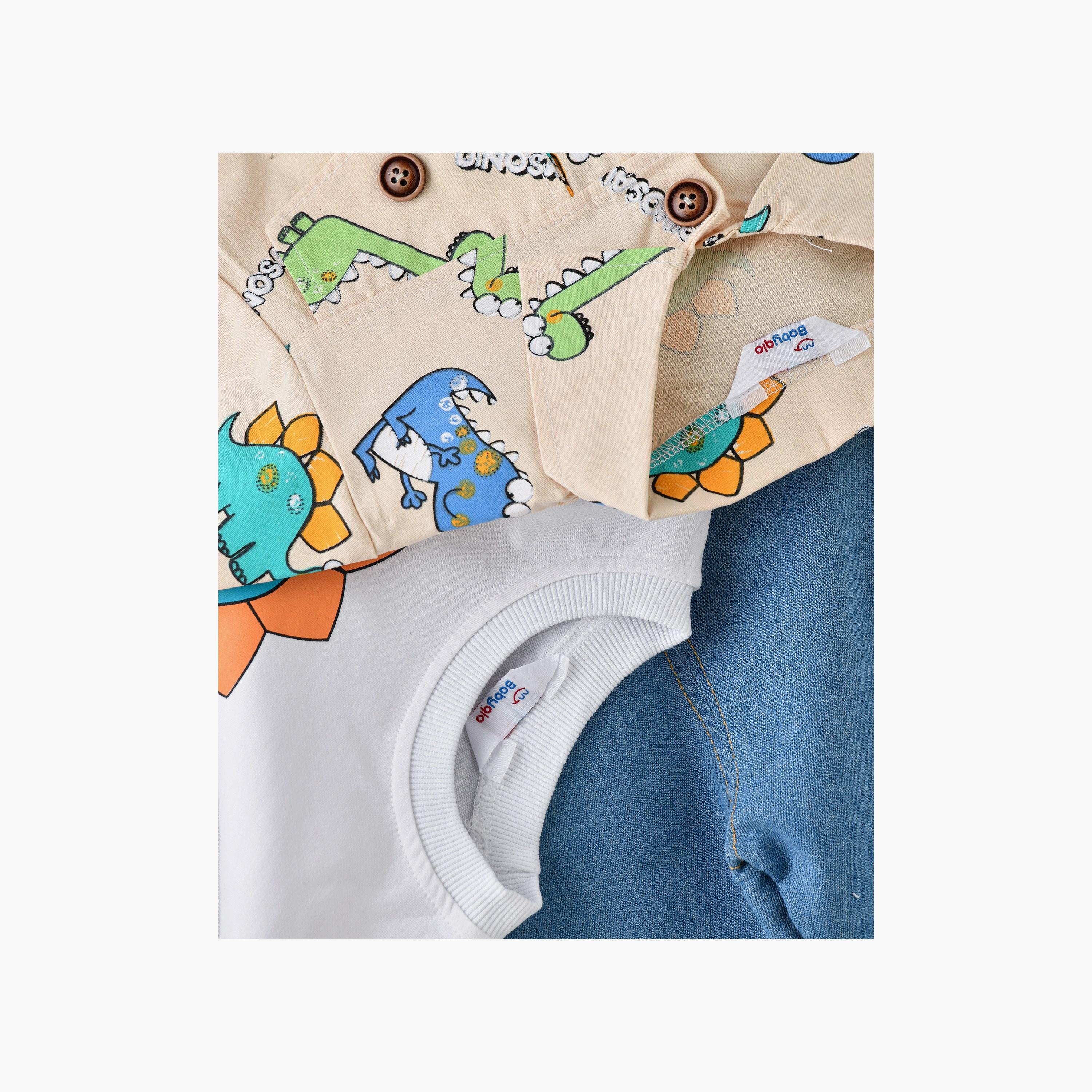 Babyqlo 3-Piece Printed Long Sleeves Shirt, T-Shirt with Jeans-baby-boys-clothing-setsandcoords-image-4