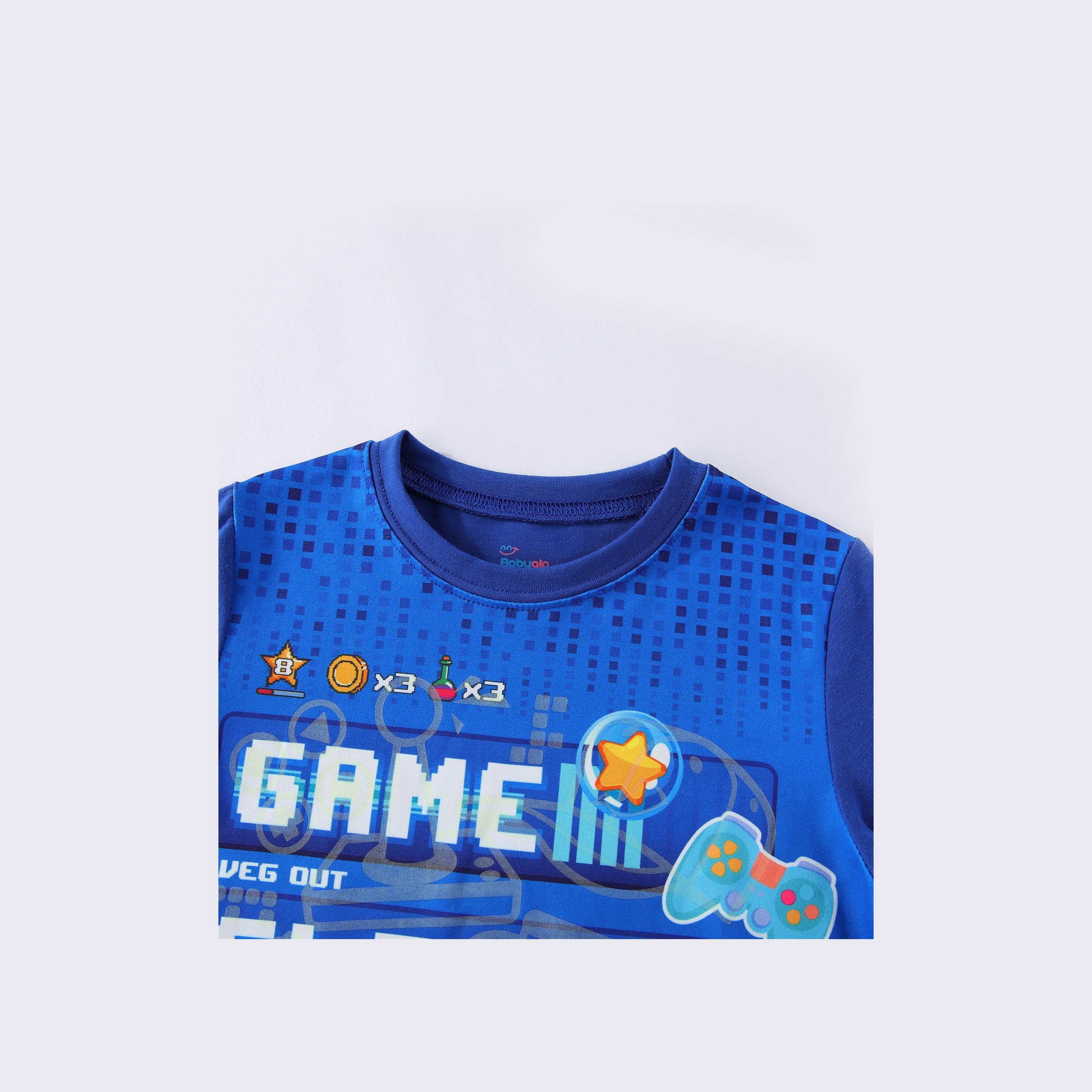 Babyqlo 2-Piece Game On! Printed Glow-in-the-Dark T-Shirt with Pyjama-boys-clothing-nightwear-image-11