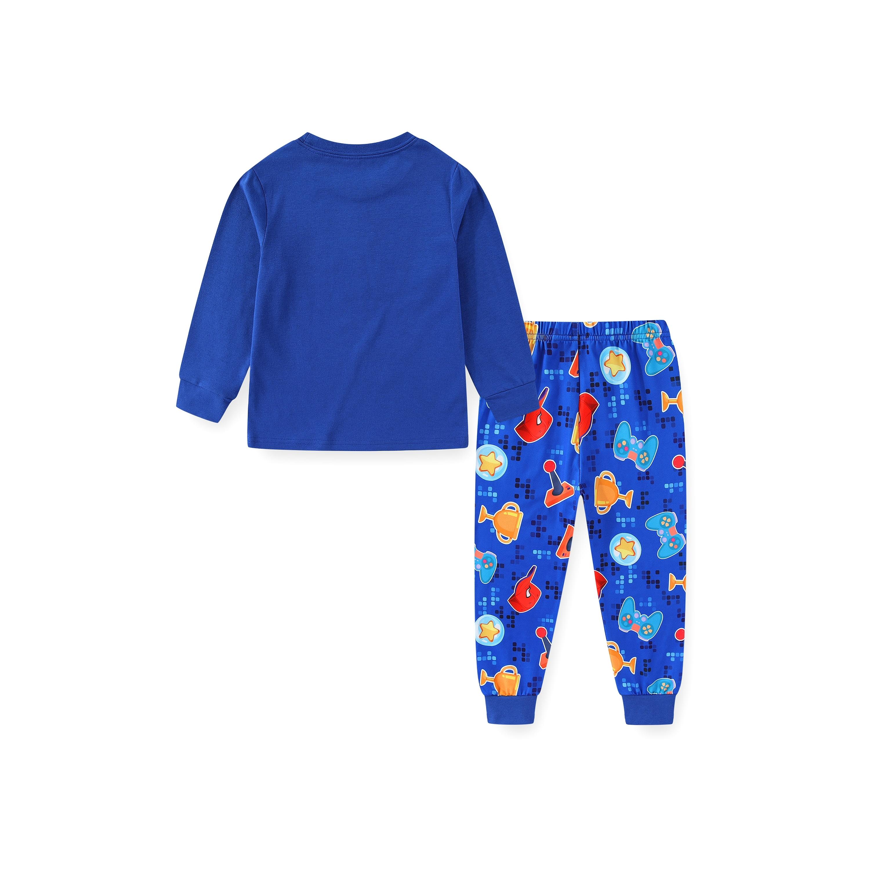 Babyqlo 2-Piece Game On! Printed Glow-in-the-Dark T-Shirt with Pyjama-boys-clothing-nightwear-image-4