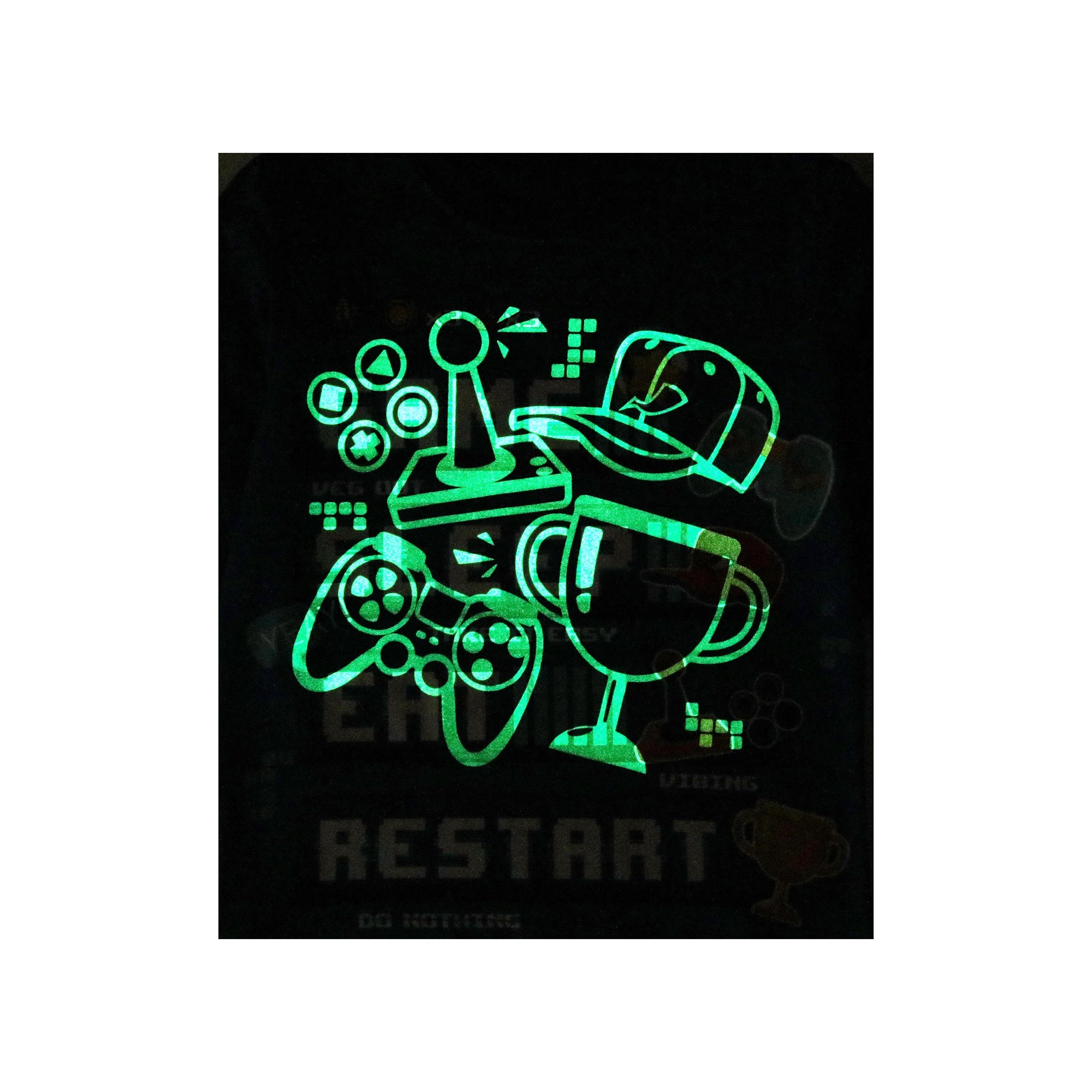 Babyqlo 2-Piece Game On! Printed Glow-in-the-Dark T-Shirt with Pyjama-boys-clothing-nightwear-image-5