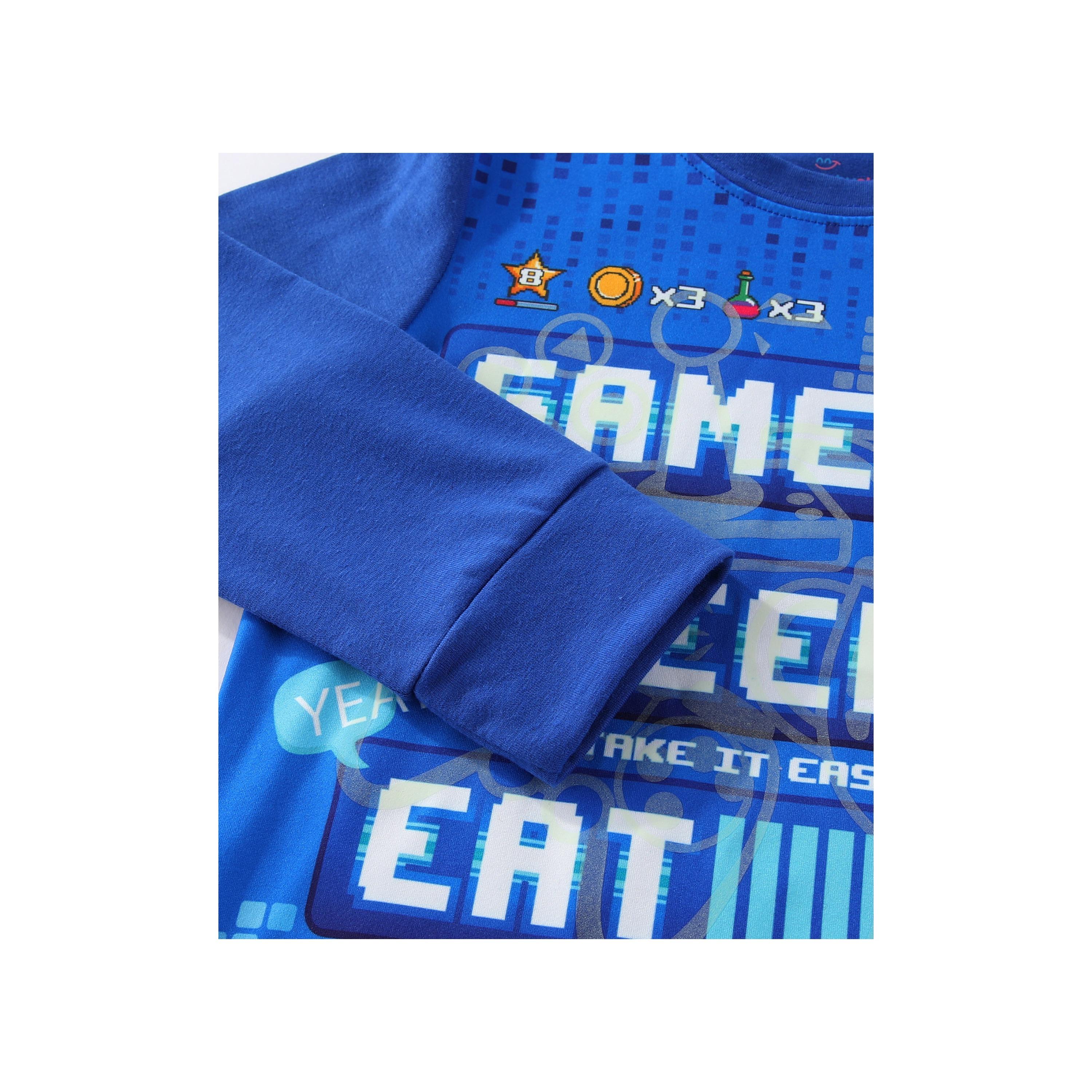 Babyqlo 2-Piece Game On! Printed Glow-in-the-Dark T-Shirt with Pyjama-boys-clothing-nightwear-image-9