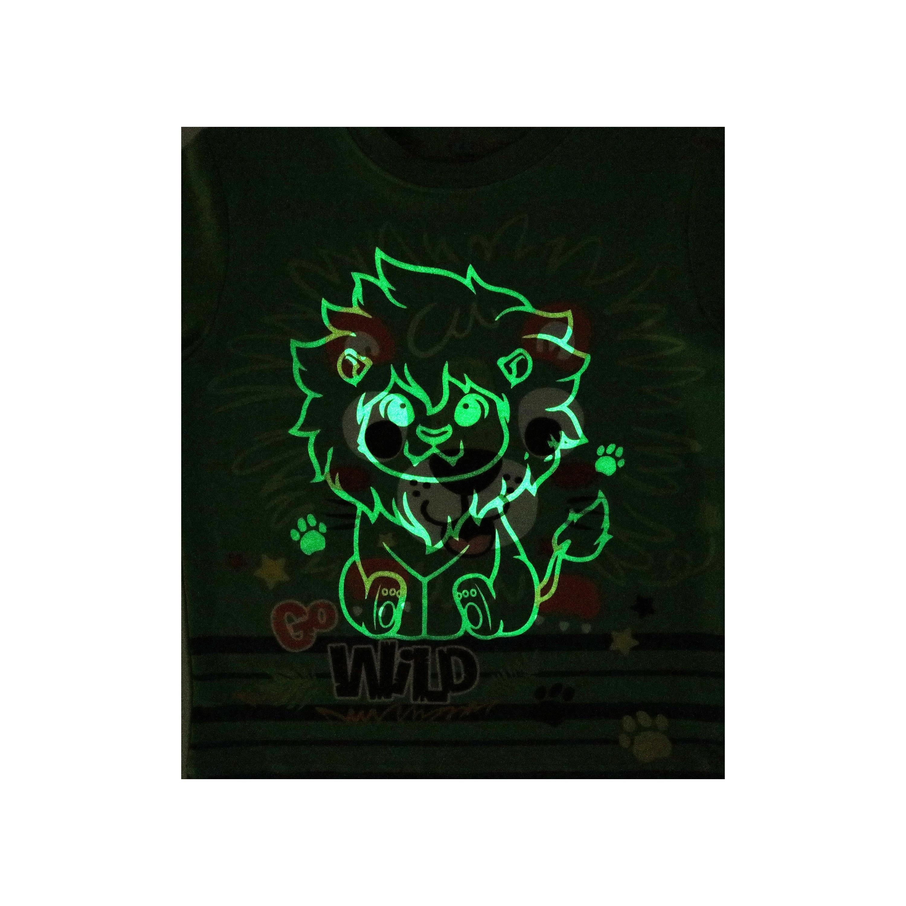 Babyqlo 2-Piece Go Wild Jungle Printed Glow-in-the-Dark T-Shirt with Pyjama-boys-clothing-nightwear-image-4