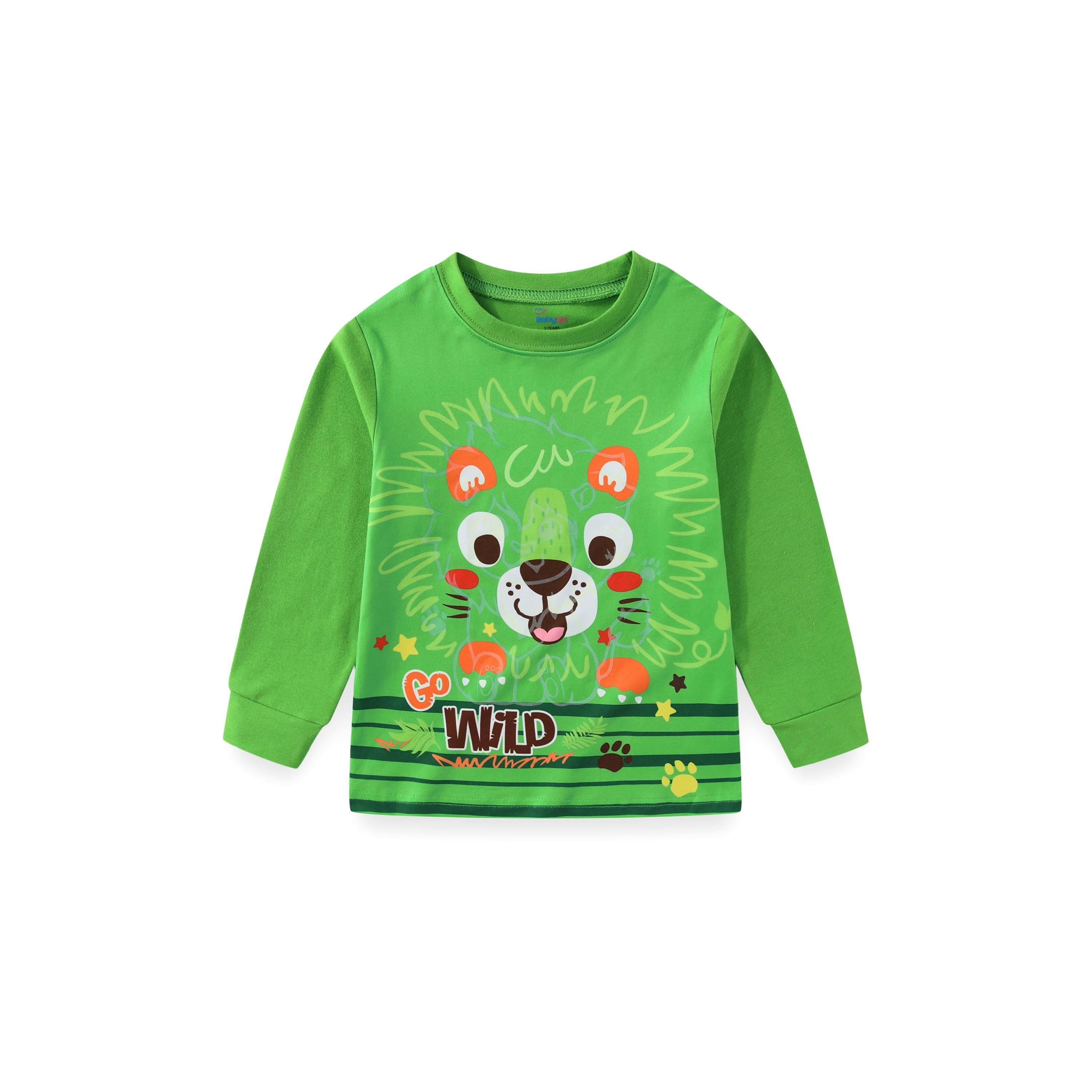 Babyqlo 2-Piece Go Wild Jungle Printed Glow-in-the-Dark T-Shirt with Pyjama-boys-clothing-nightwear-image-5